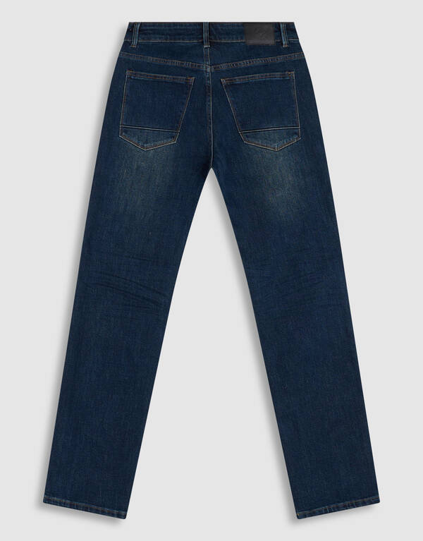 Slim Straight Fit Jeans Donkerblauw L34 SHOEBY MEN