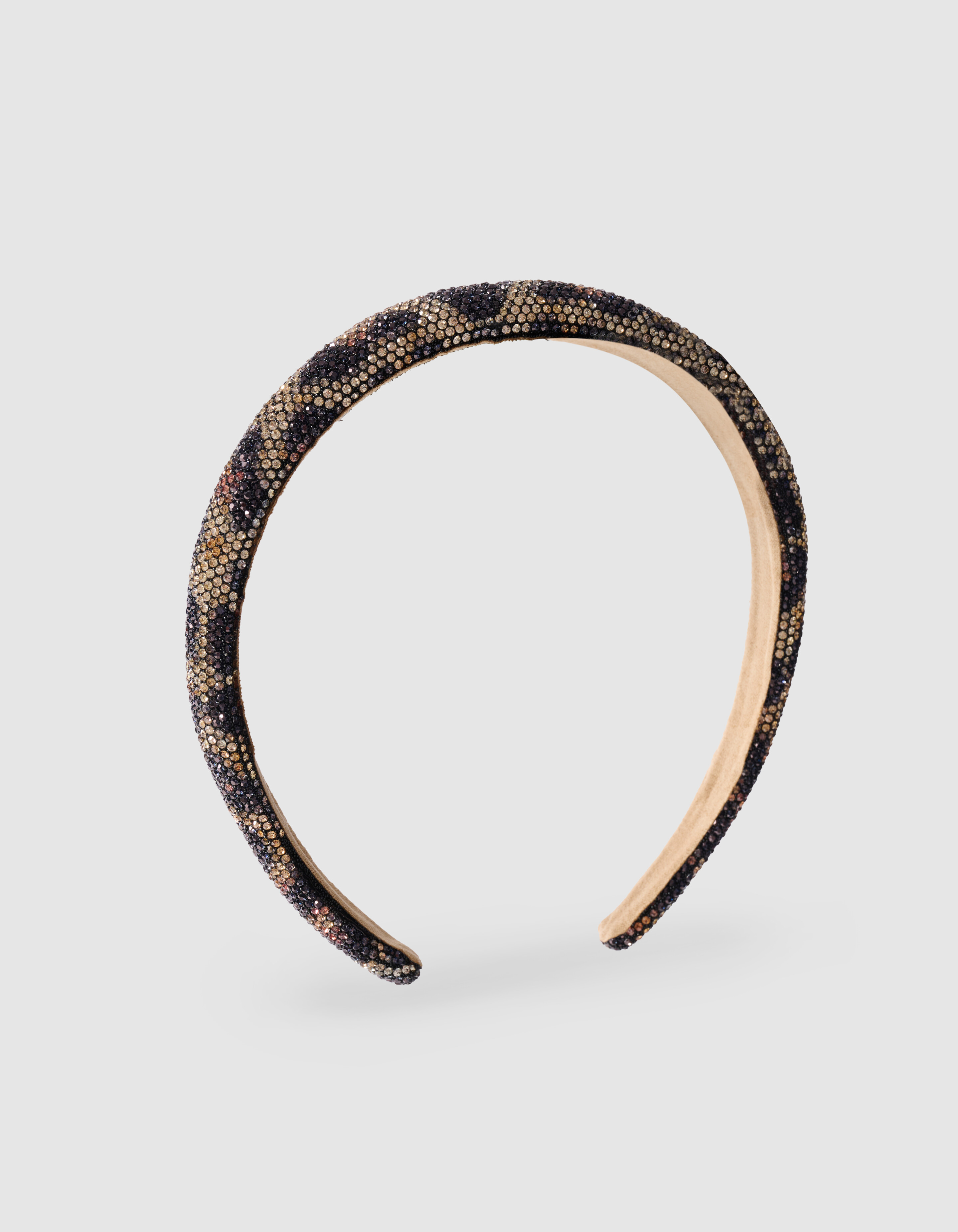 Strass Leopard Haarband Bruin SHOEBY ACCESSOIRES