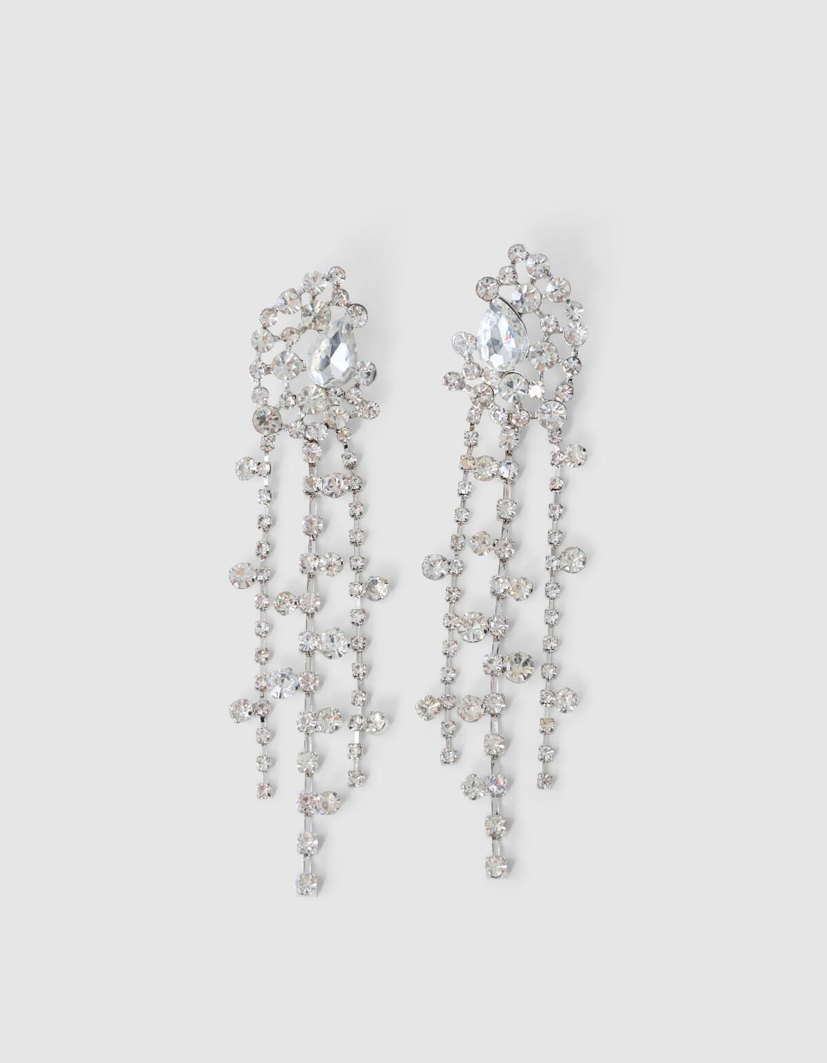 Multi Strass Oorbellen Zilver SHOEBY ACCESSOIRES