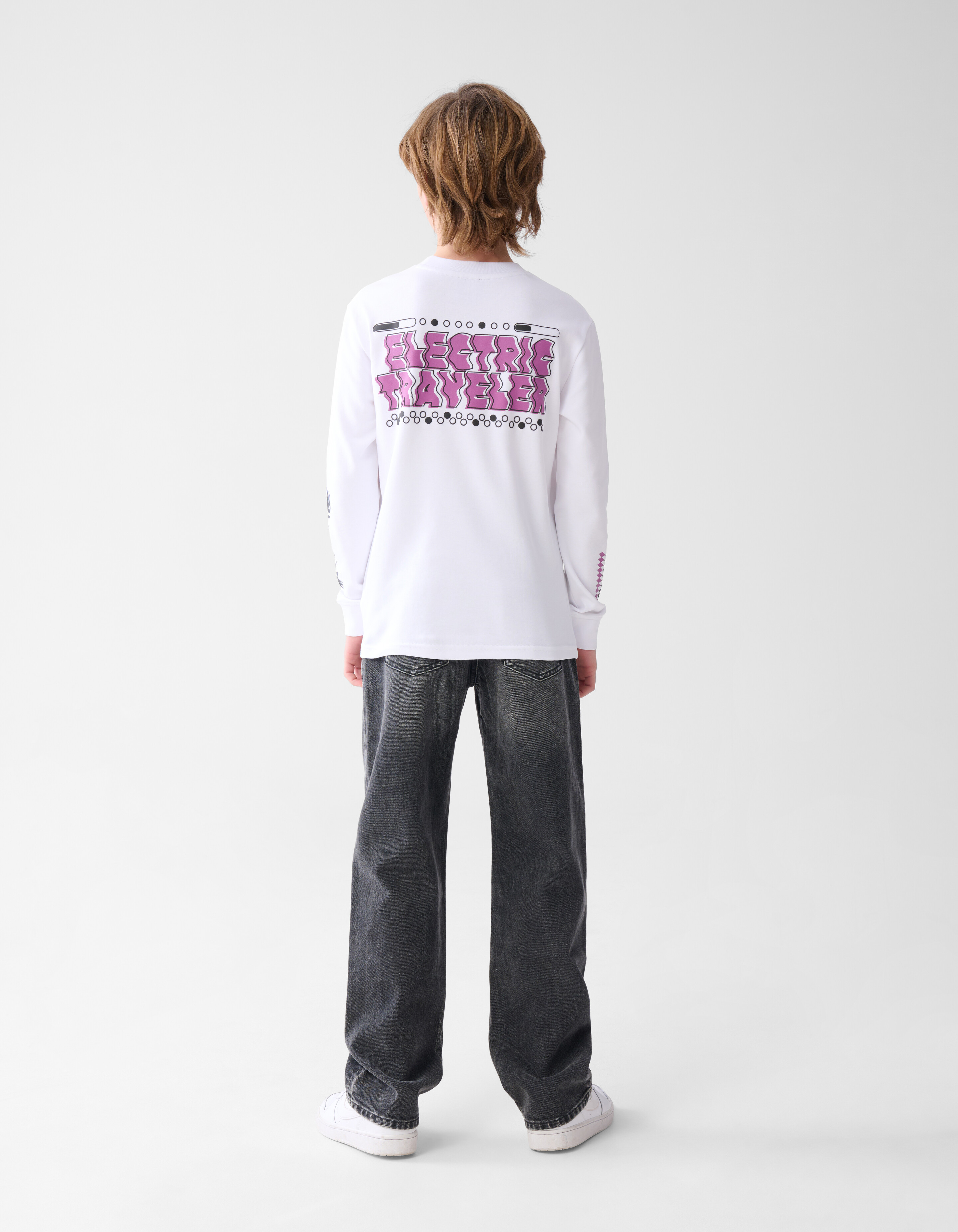 Artwork Longsleeve T-shirt Wit SHOEBY BOYS
