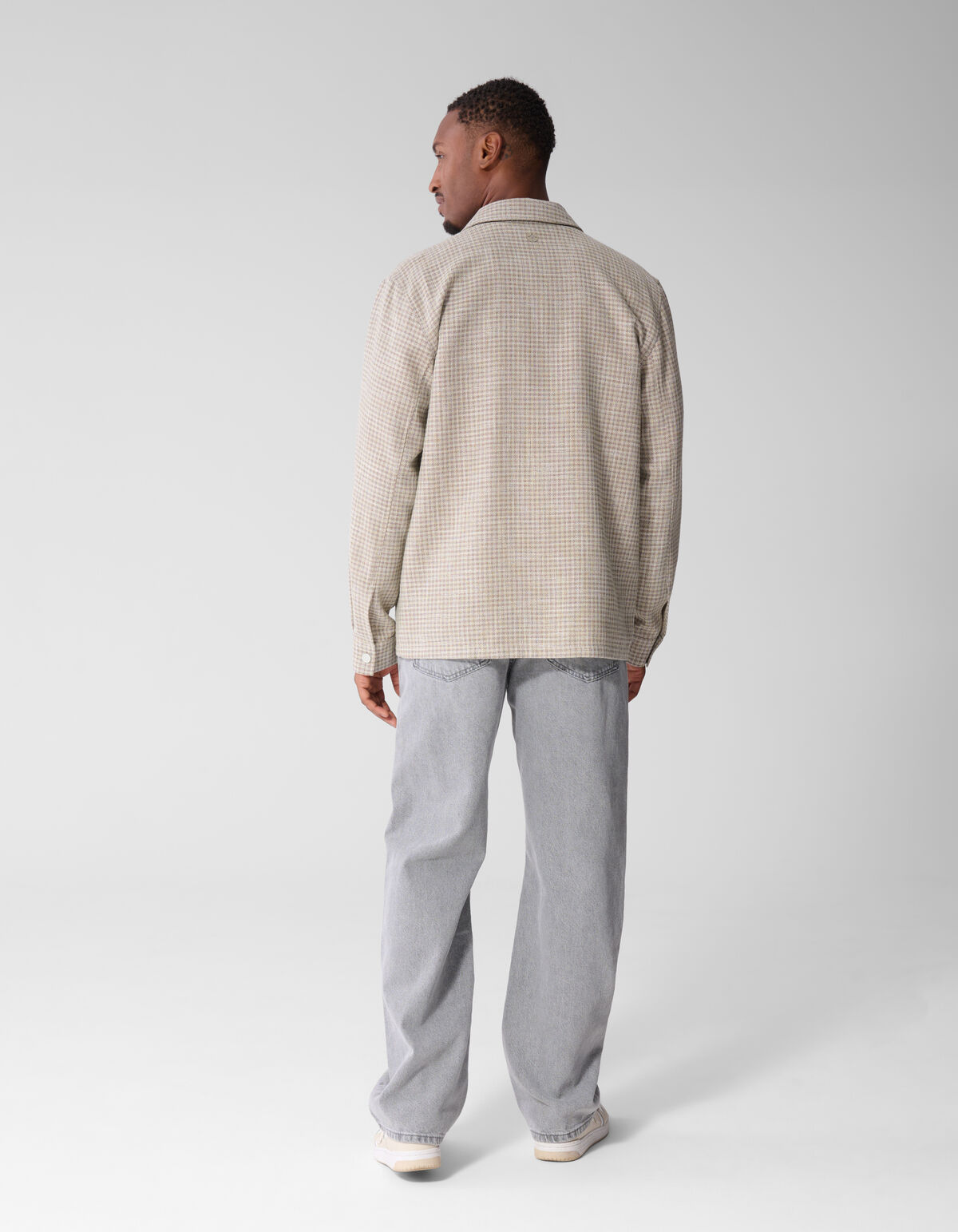 Melange Check Overshirt Zand SHOEBY MEN