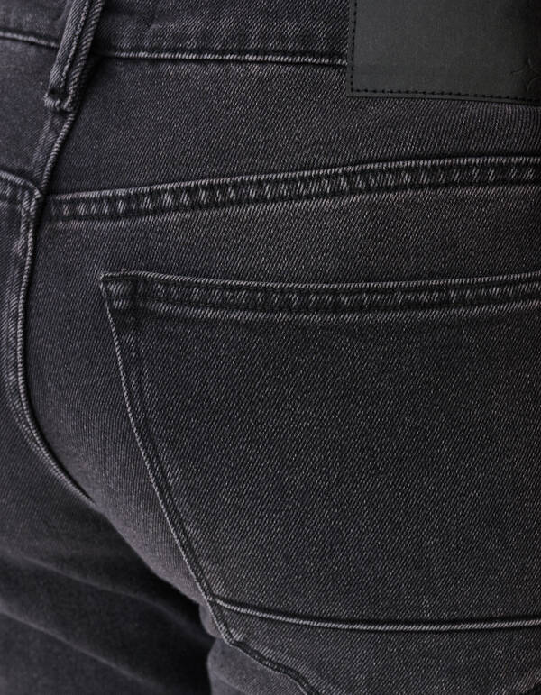 Washed Straight Fit Jeans Zwart L32 SHOEBY MEN