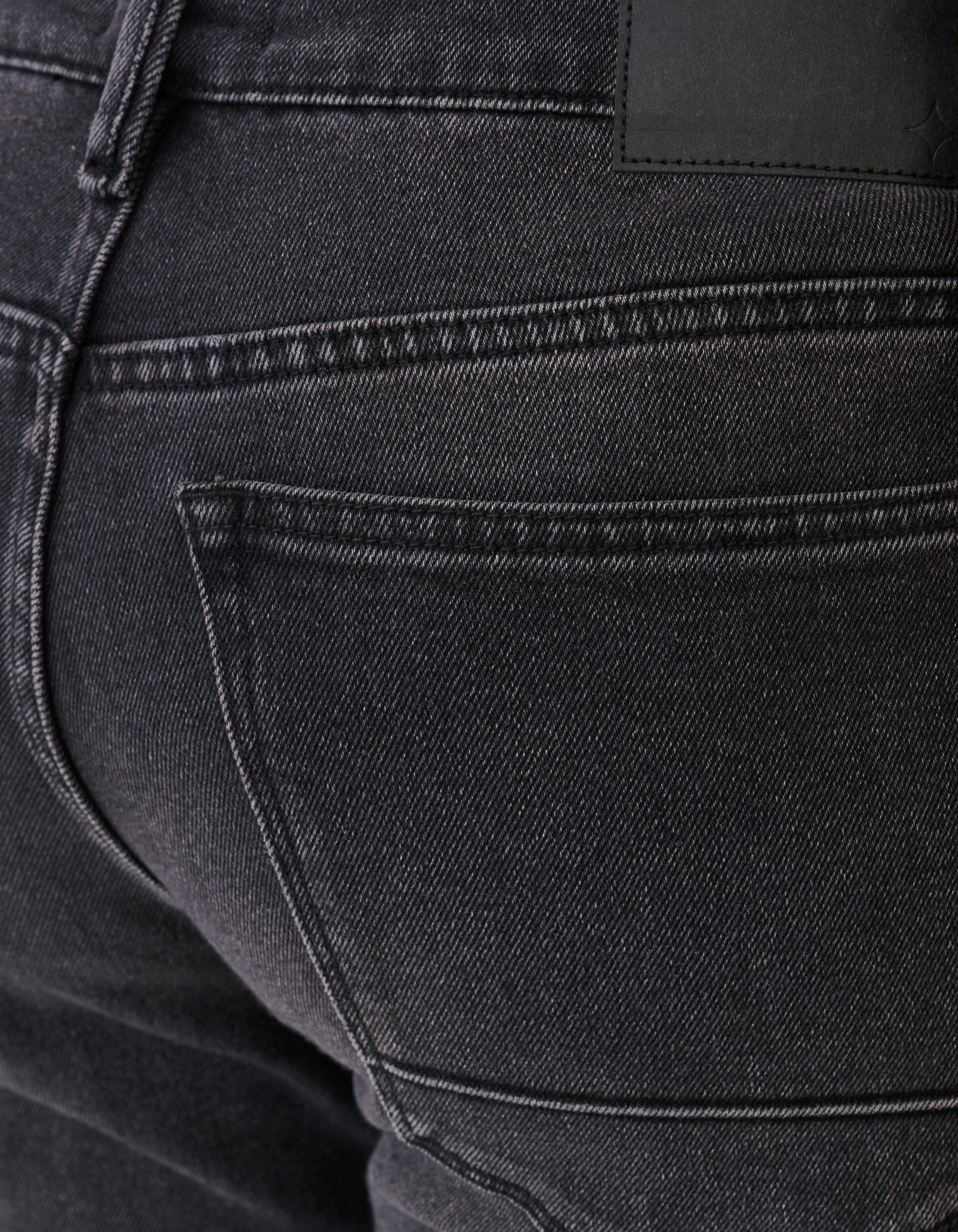 Washed Straight Fit Jeans Zwart L32 SHOEBY MEN