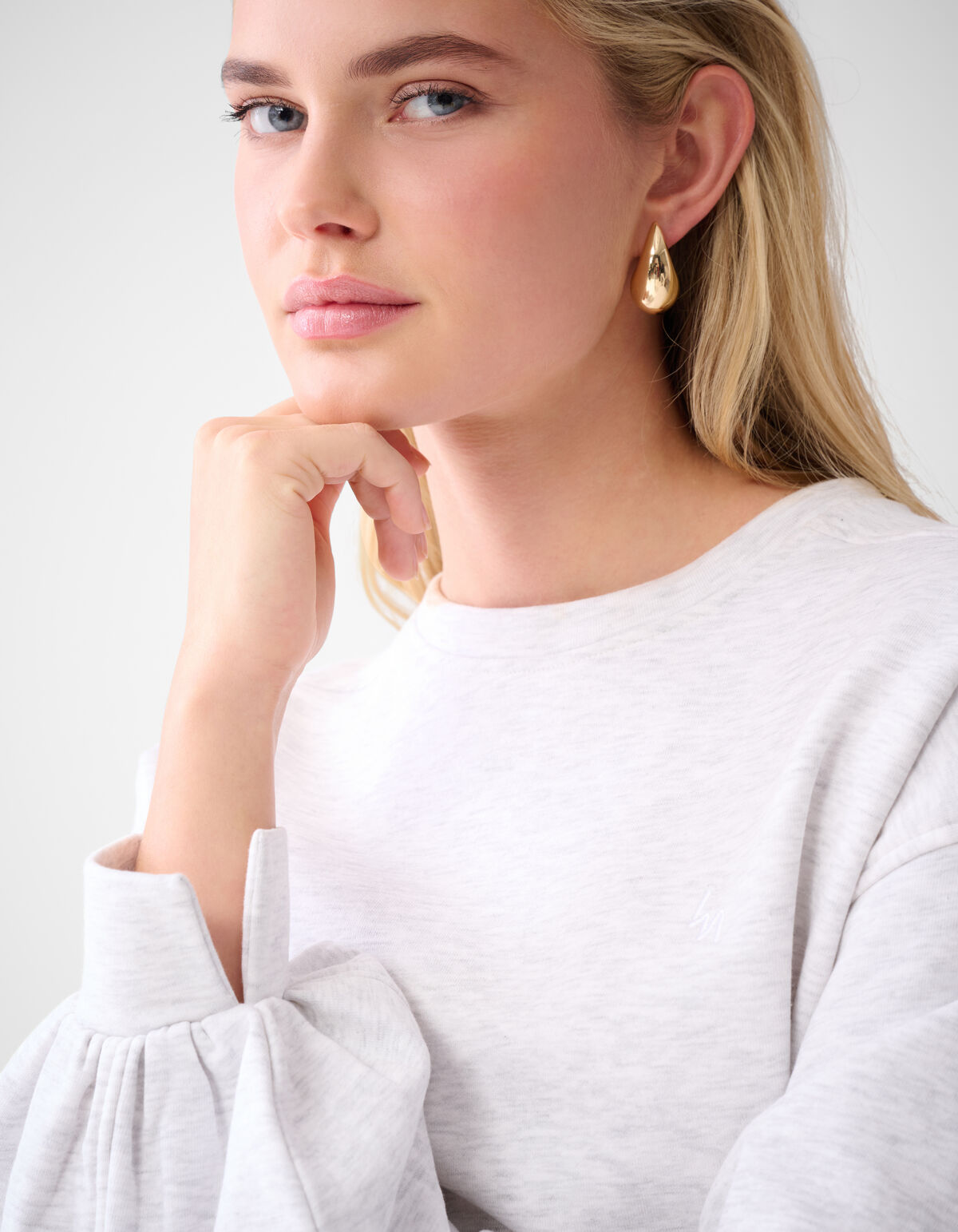 Poff Sleeve Sweater Grijs By Lonneke SHOEBY WOMEN