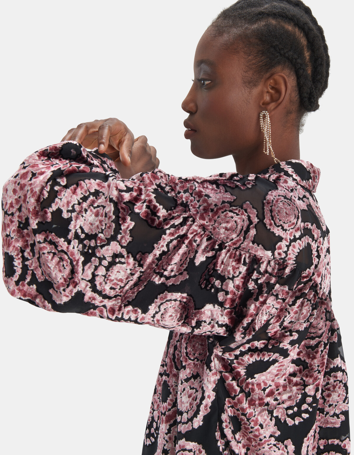 Pink Burnout Blouse