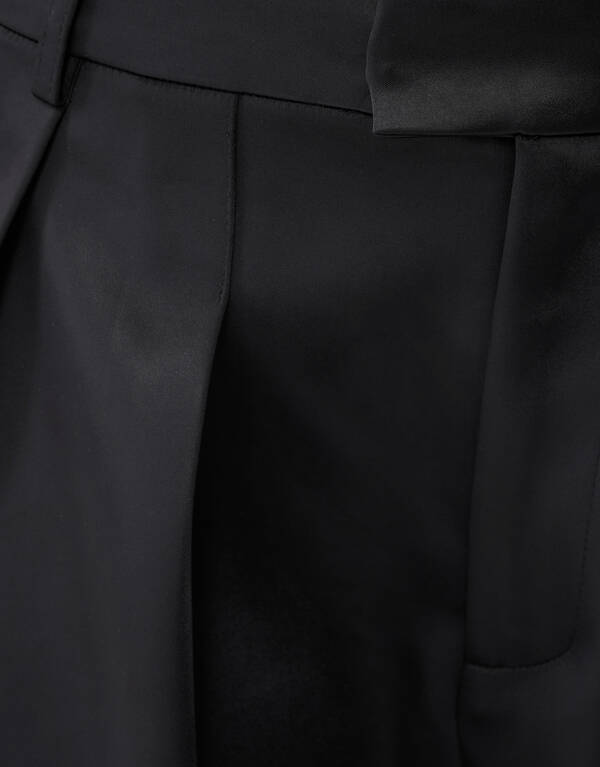 Heavy Satijnen Barrel Fit Broek Zwart SHOEBY WOMEN