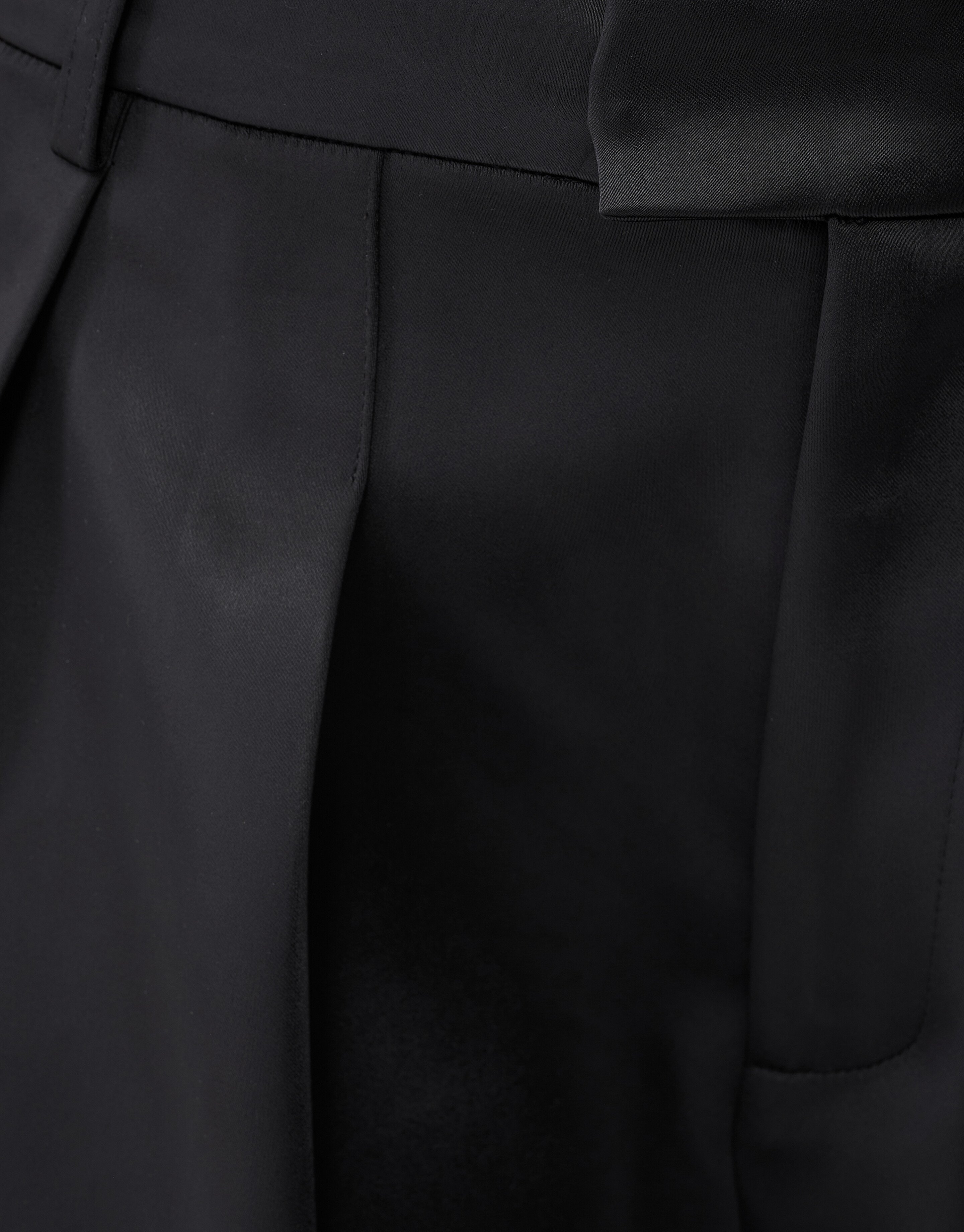 Heavy Satijnen Barrel Fit Broek Zwart SHOEBY WOMEN