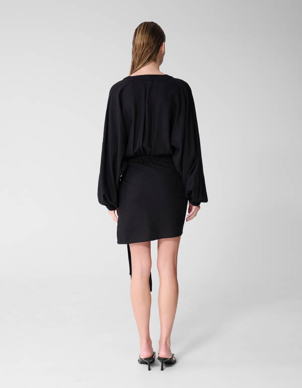 Overslag Mini Jurk Zwart By Lonneke SHOEBY WOMEN