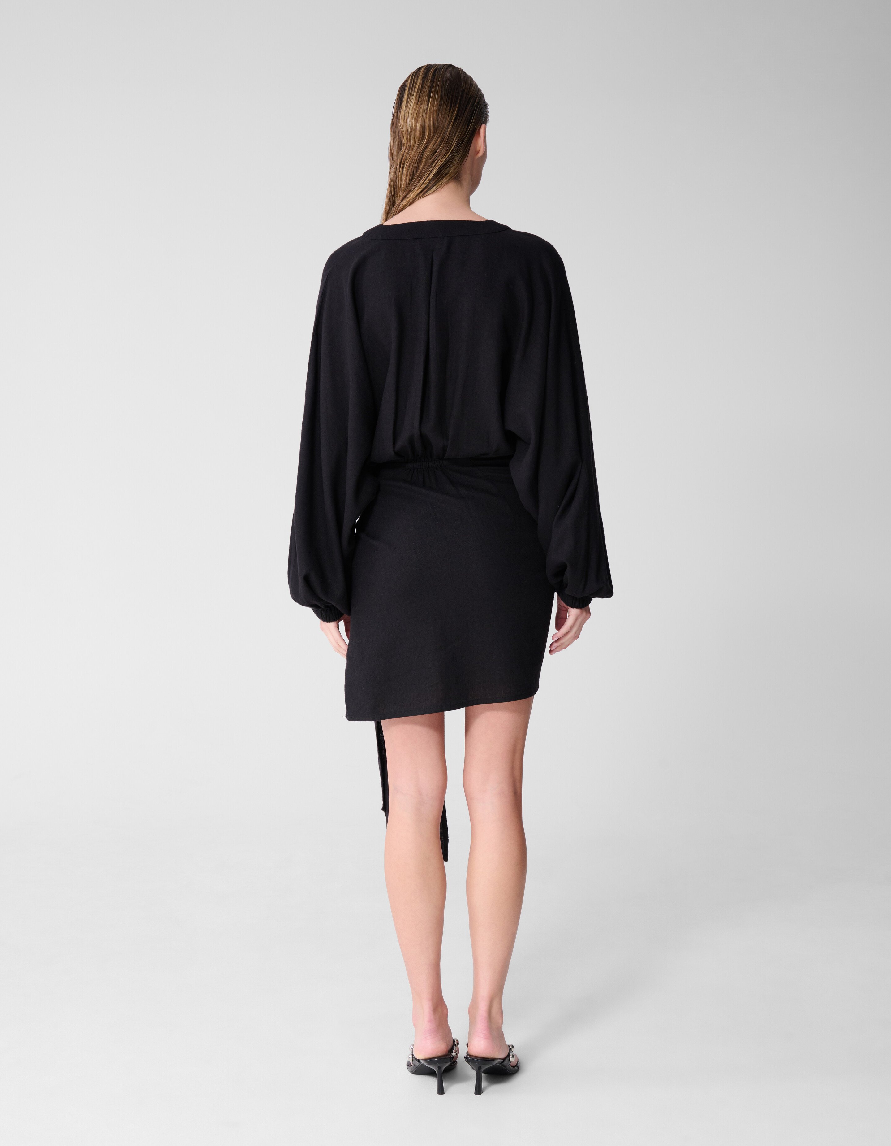 Overslag Mini Jurk Zwart By Lonneke SHOEBY WOMEN