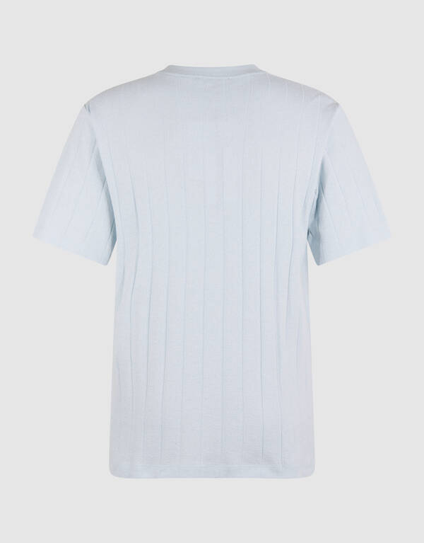 Structuur Stripe Artwork T-shirt Lichtblauw SHOEBY MEN