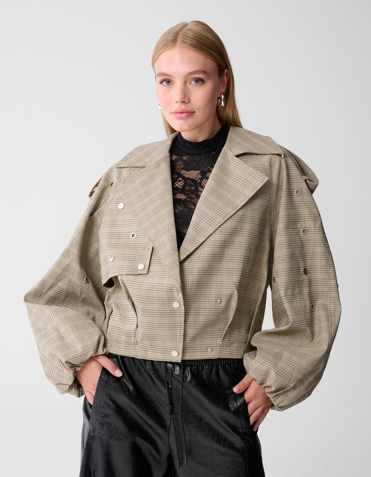 Ruiten Studs Trench Jas Lichtbruin SHOEBY WOMEN