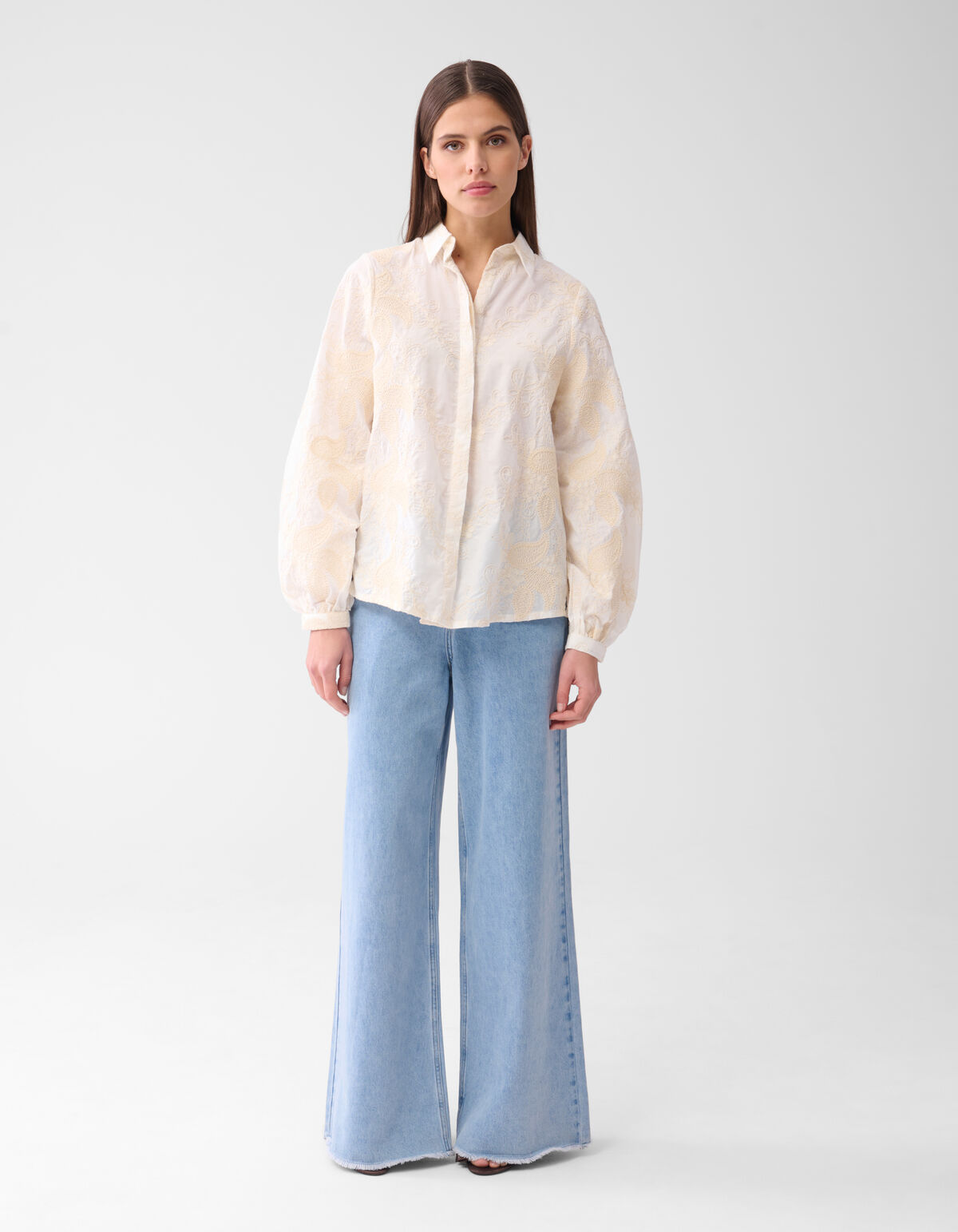 Embroidery Blouse Gebroken Wit SHOEBY WOMEN