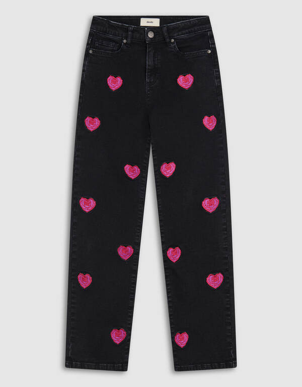 Rose Straight Fit Jeans Zwart SHOEBY GIRLS
