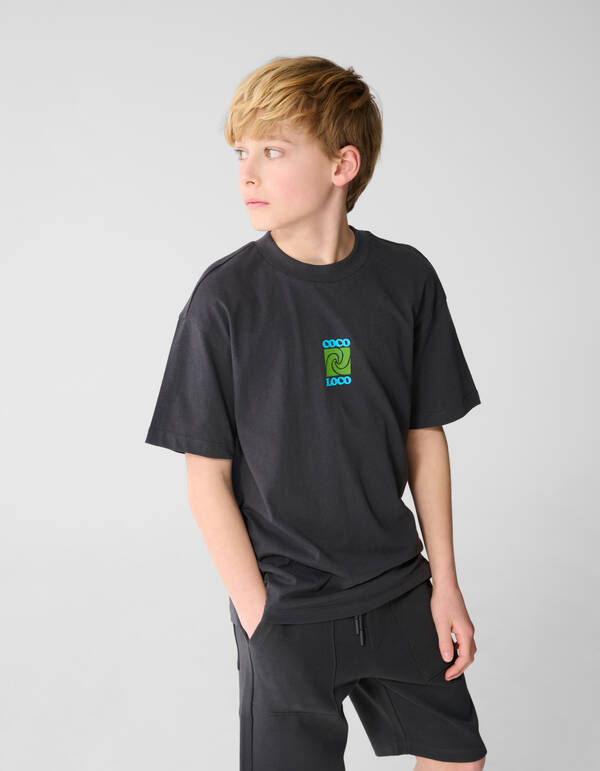 Coco Loco Artwork T-shirt Donkergrijs SHOEBY BOYS