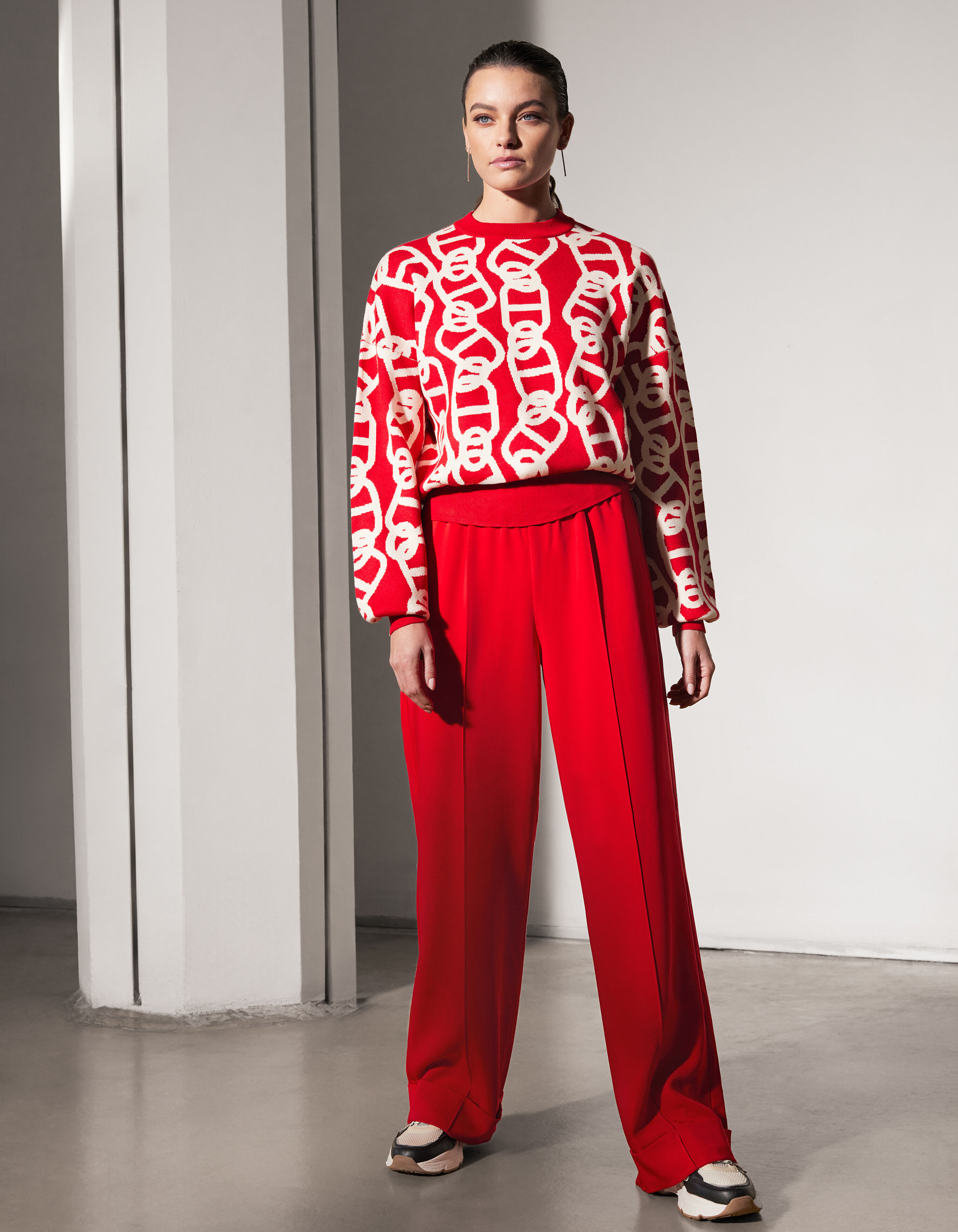 Chain Trui Rood By Mieke Shoeby