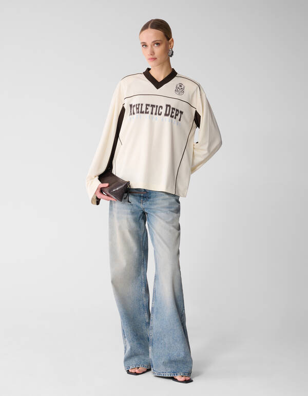 Sporty Longsleeve Top Gebroken Wit SHOEBY WOMEN