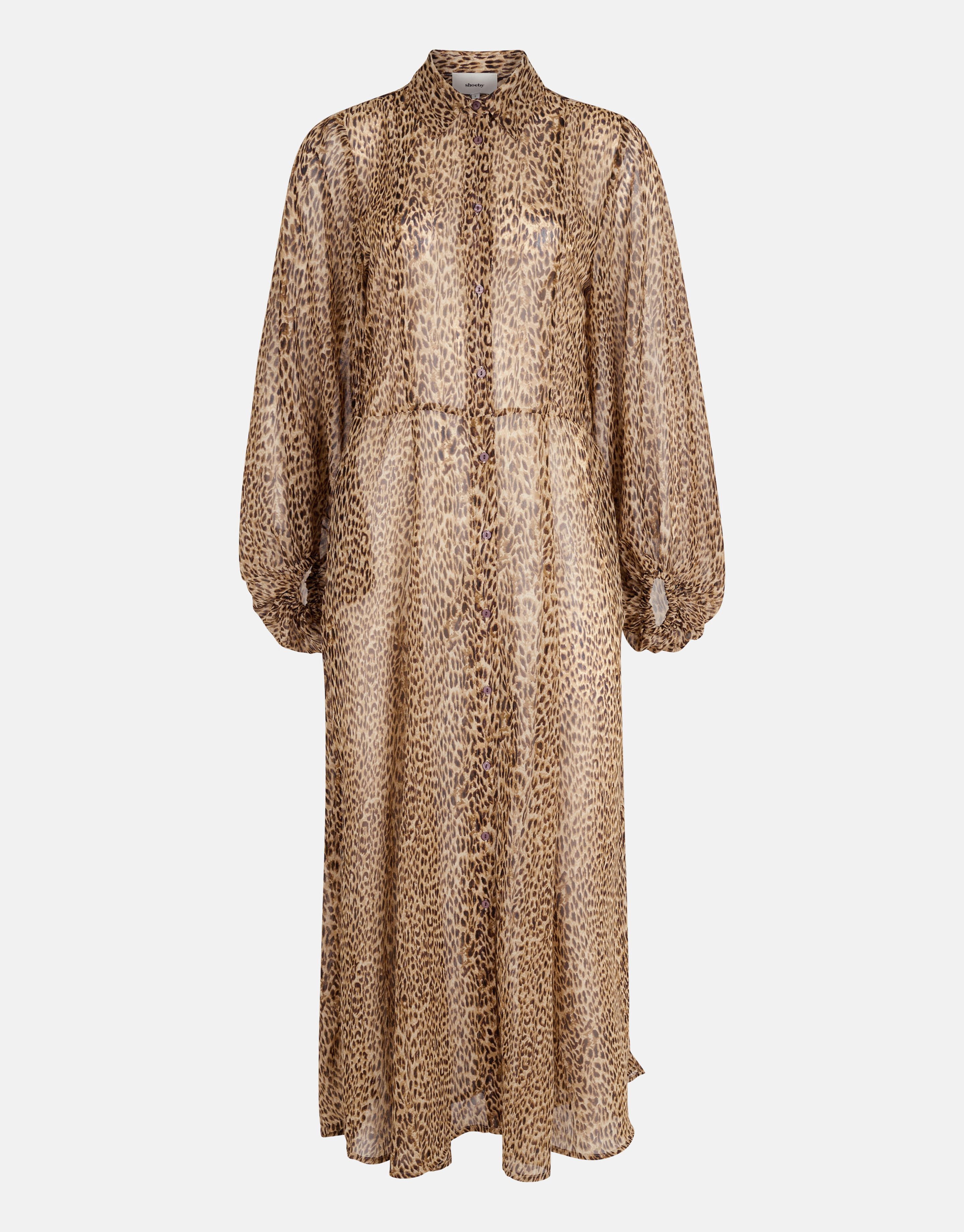 Cheetah Maxi Jurk Bruin SHOEBY WOMEN