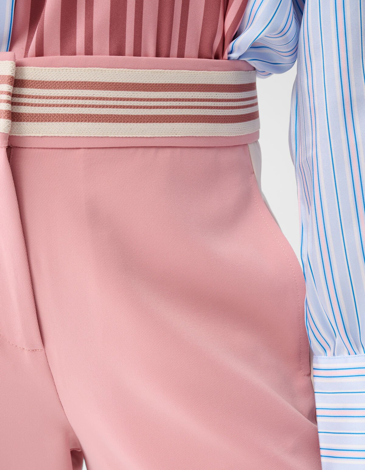 Sporty Wide Leg Broek Lichtroze SHOEBY WOMEN