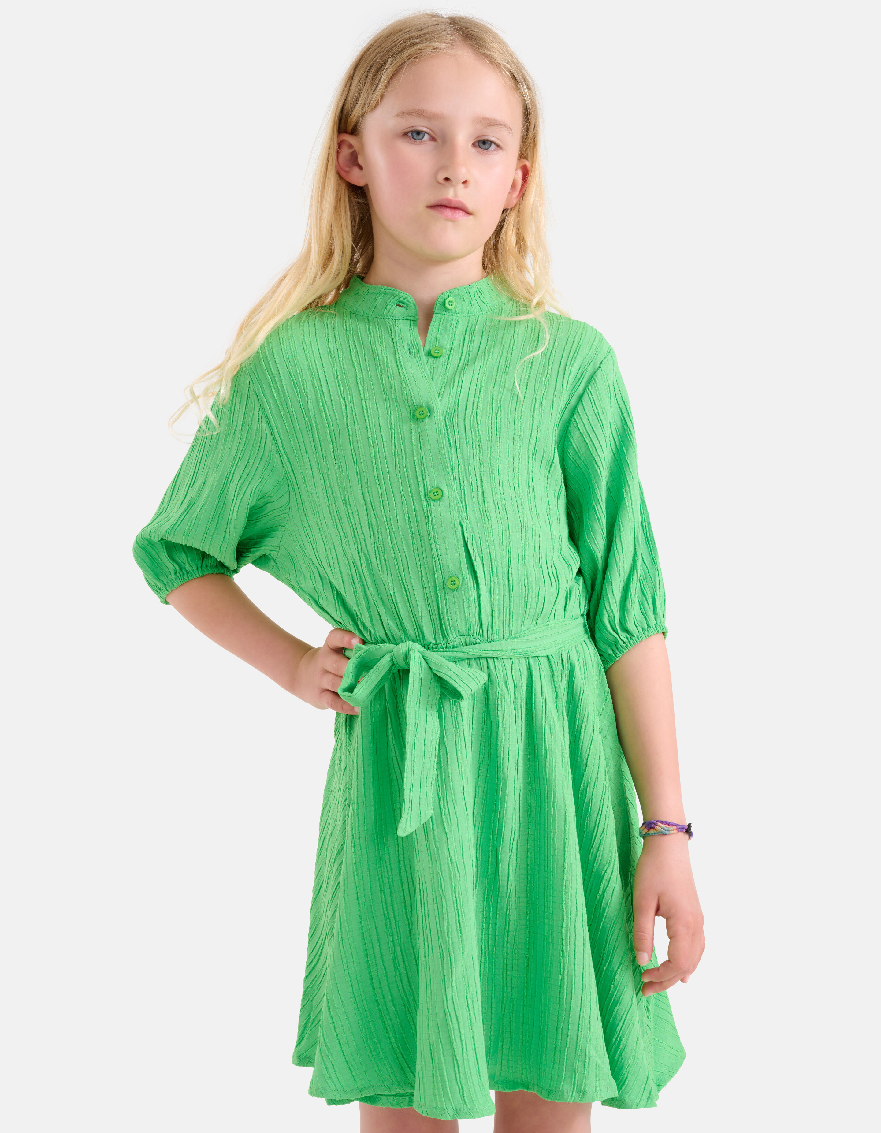 Plisse Jurk Groen SHOEBY GIRLS