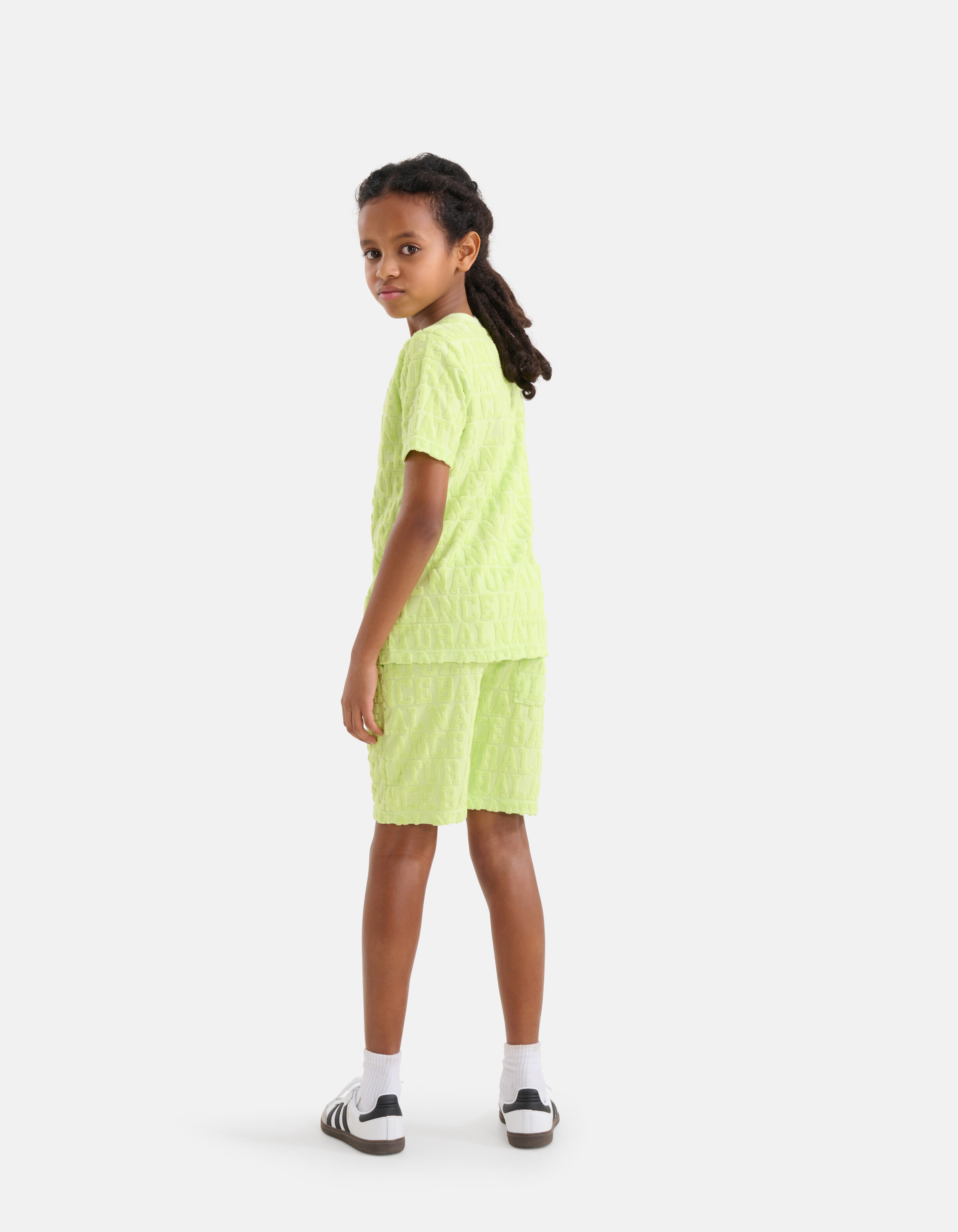 Towelling T-shirt Limegroen SHOEBY BOYS