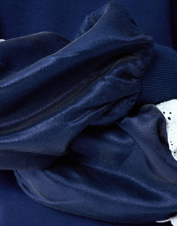 Satijnen Kanten Sweater Donkerblauw SHOEBY GIRLS