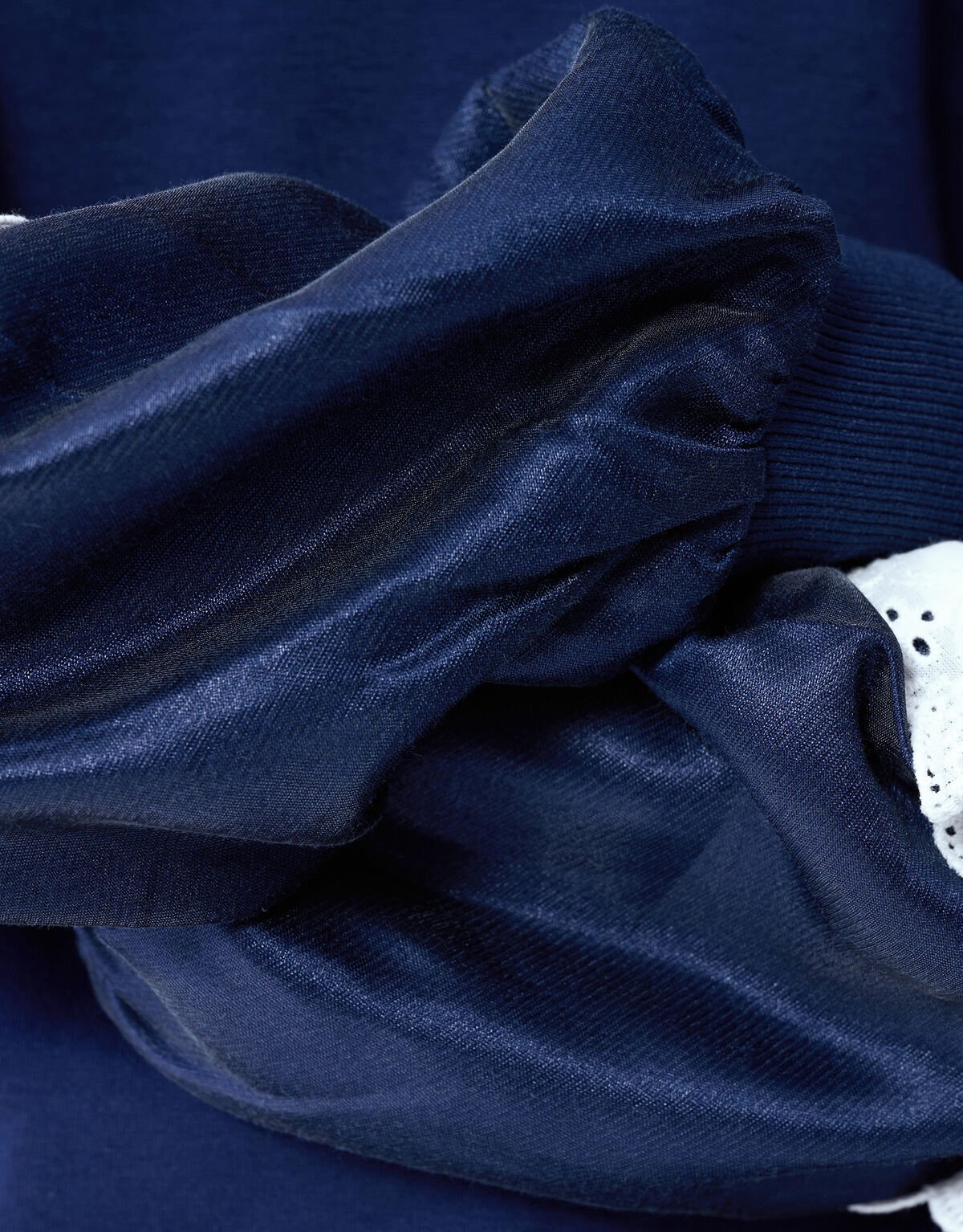 Satijnen Kanten Sweater Donkerblauw SHOEBY GIRLS