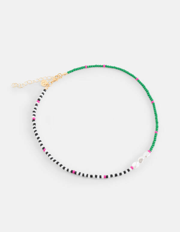 Beaded Ketting Groen SHOEBY ACCESSOIRES