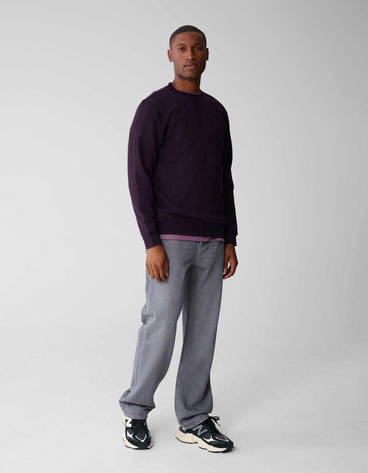 Badge Sweater Donkerrood SHOEBY MEN