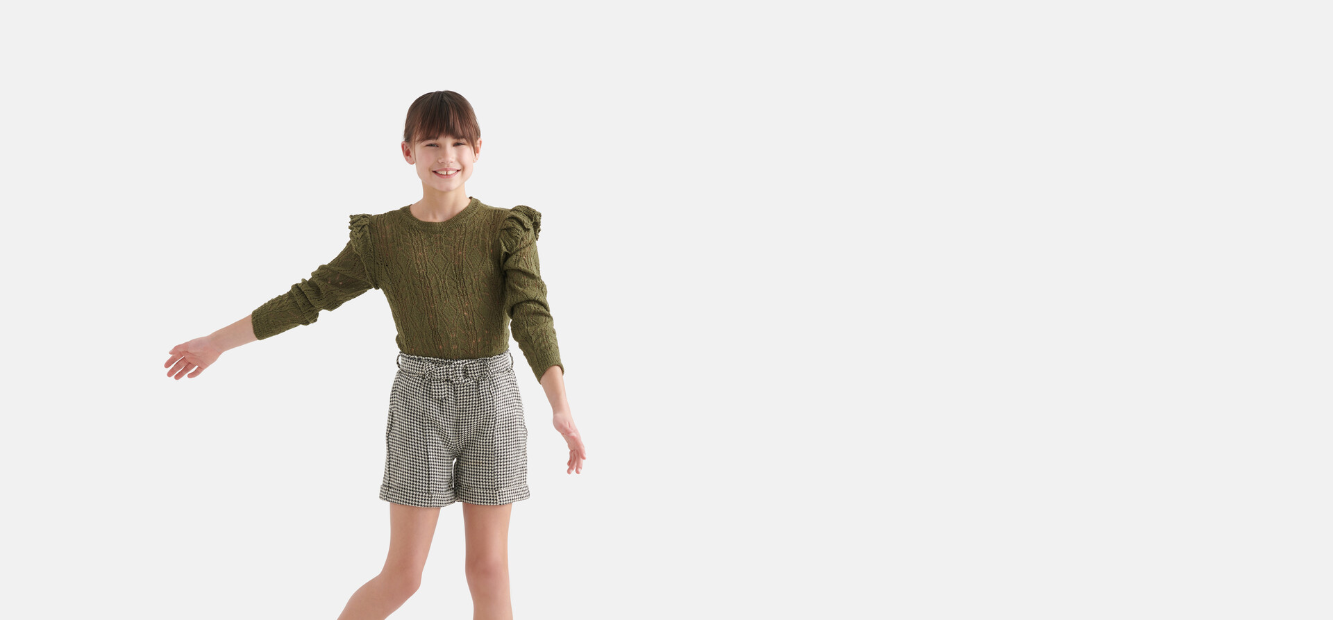 Ajour Top Donkergroen SHOEBY GIRLS