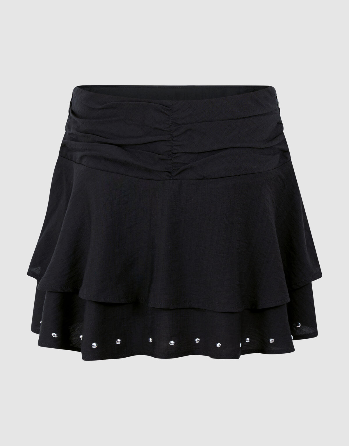 Ruffle Stud Rok Zwart SHOEBY GIRLS