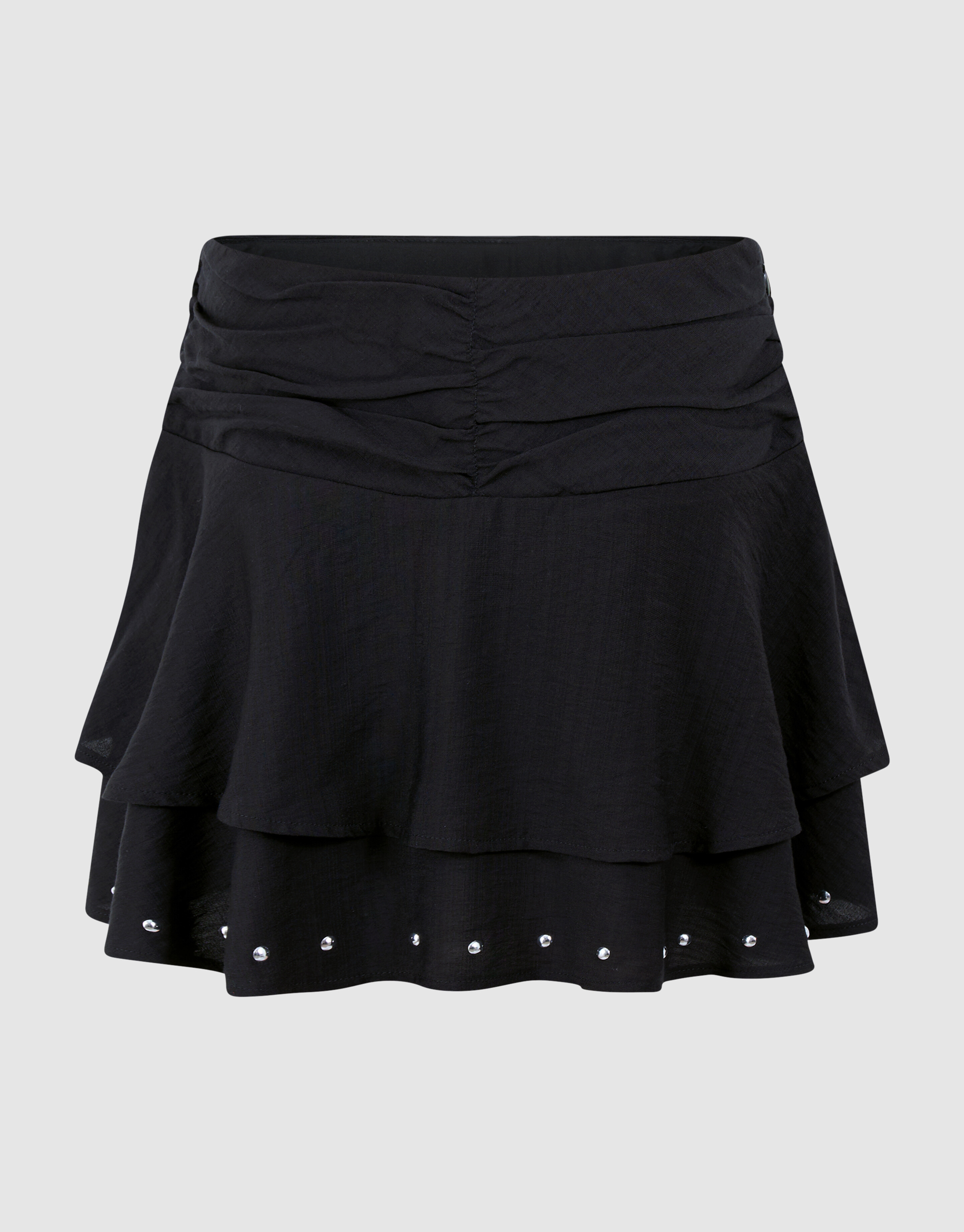Ruffle Stud Rok Zwart SHOEBY GIRLS