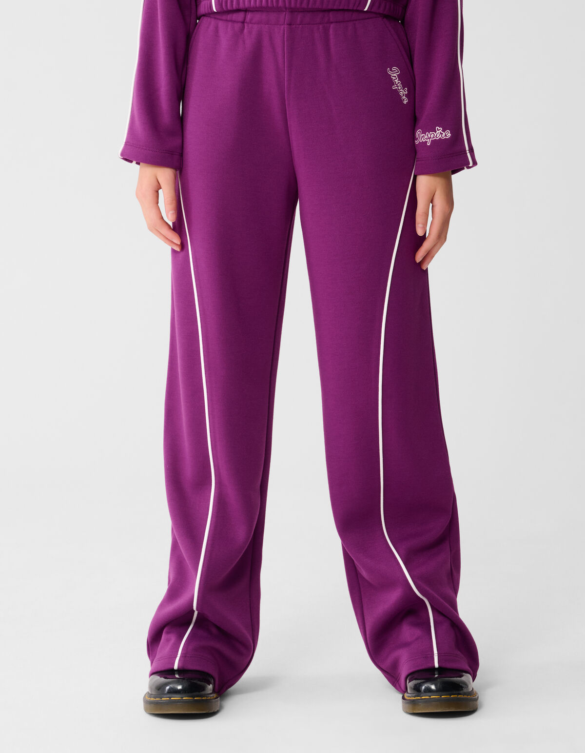 Piping Wide Leg Fit Broek Paars SHOEBY GIRLS