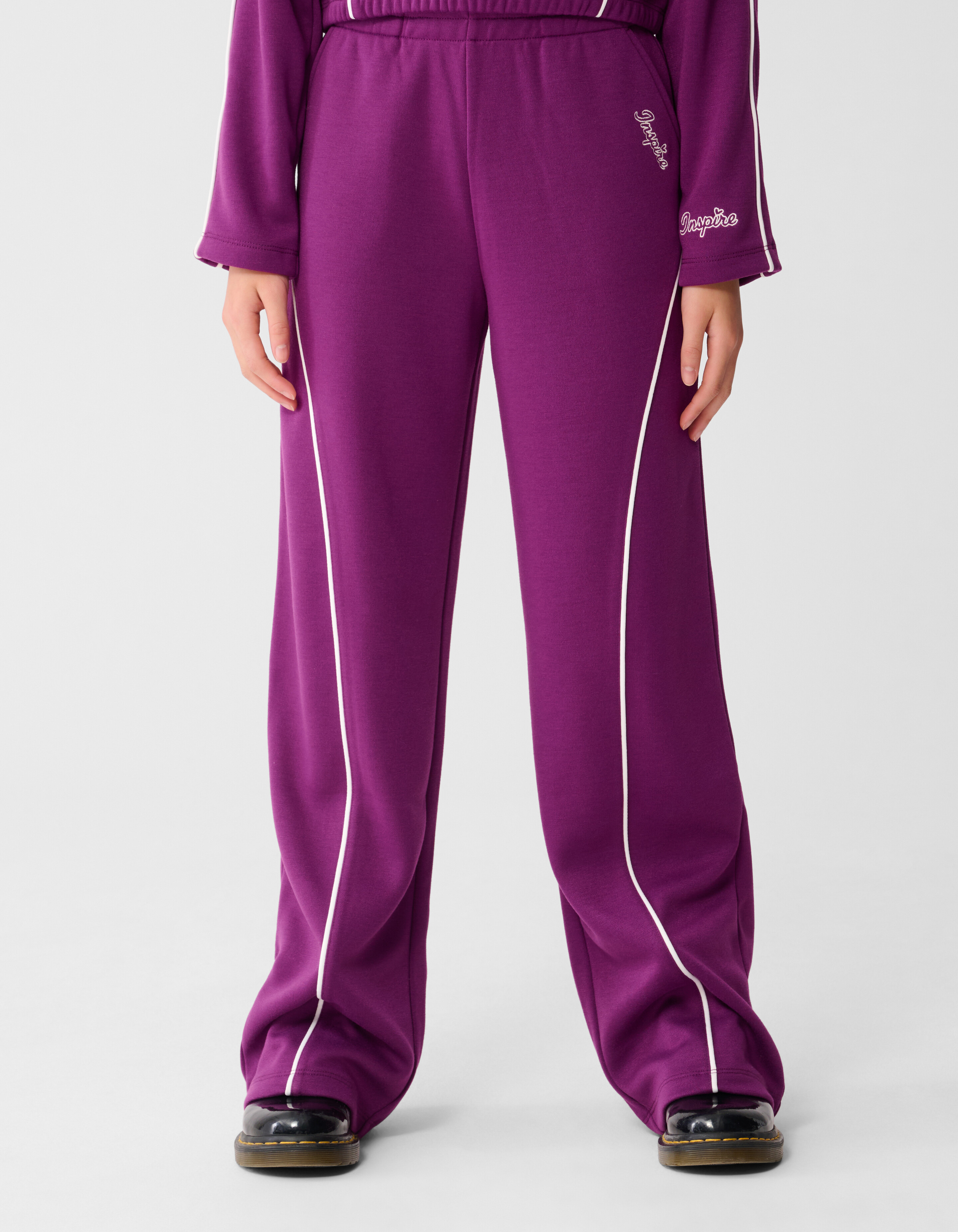 Piping Wide Leg Fit Broek Paars SHOEBY GIRLS