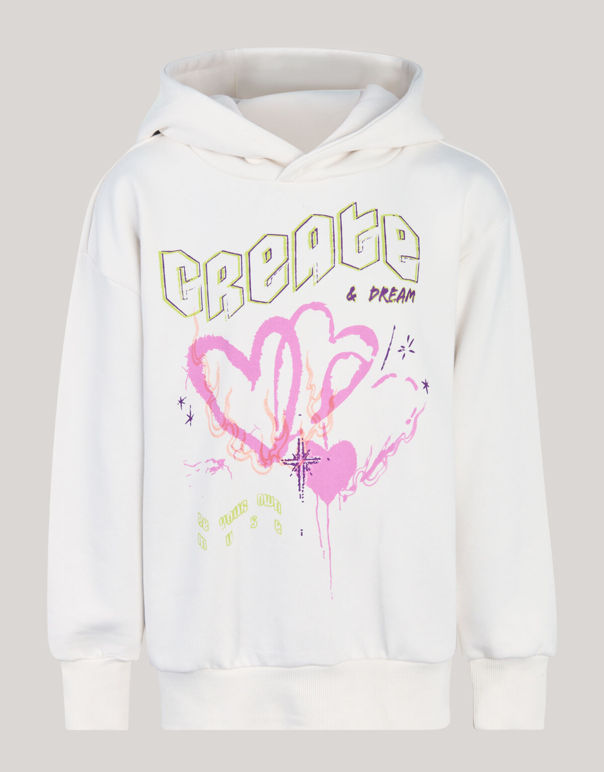Artwork Hoodie Gebroken Wit SHOEBY GIRLS