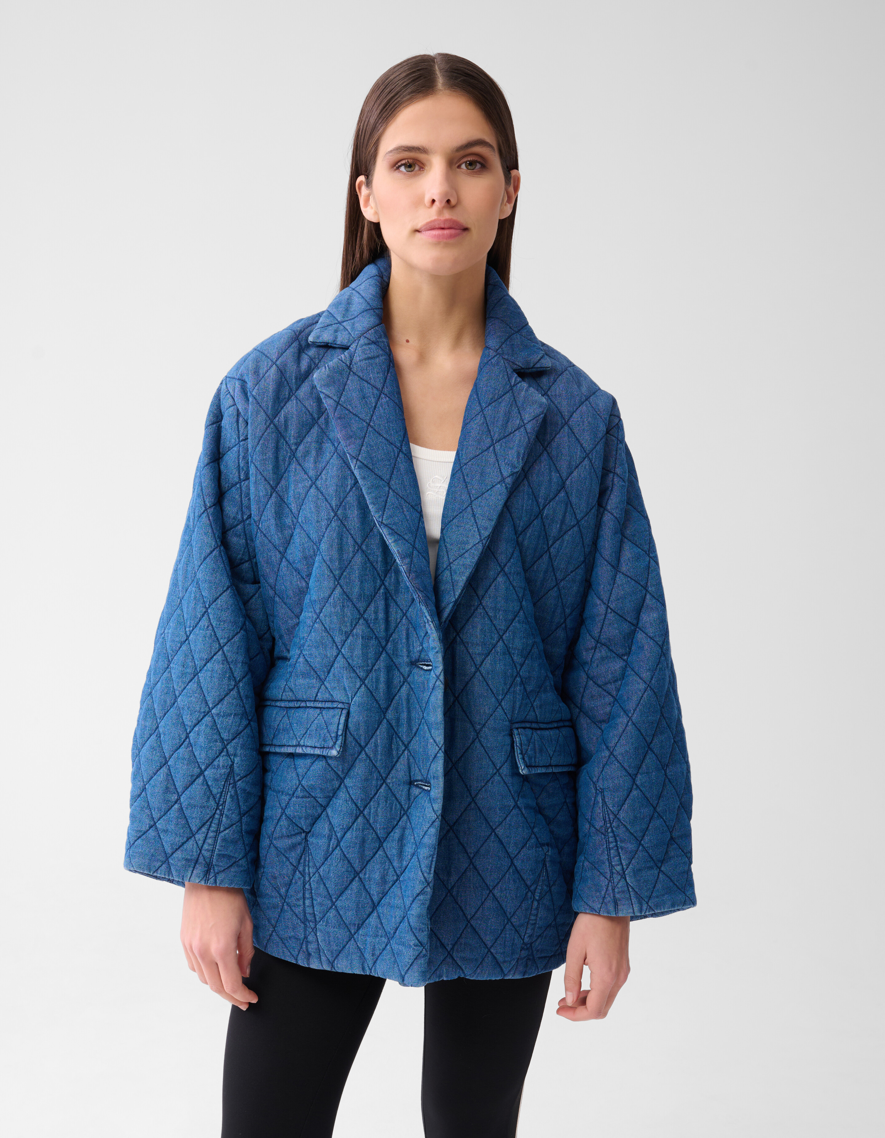 Quilted Jack Blauw By Mieke SHOEBY WOMEN