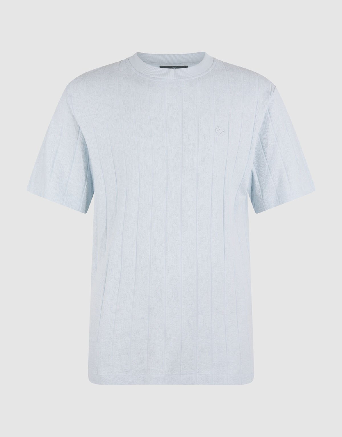 Structuur Stripe Artwork T-shirt Lichtblauw SHOEBY MEN