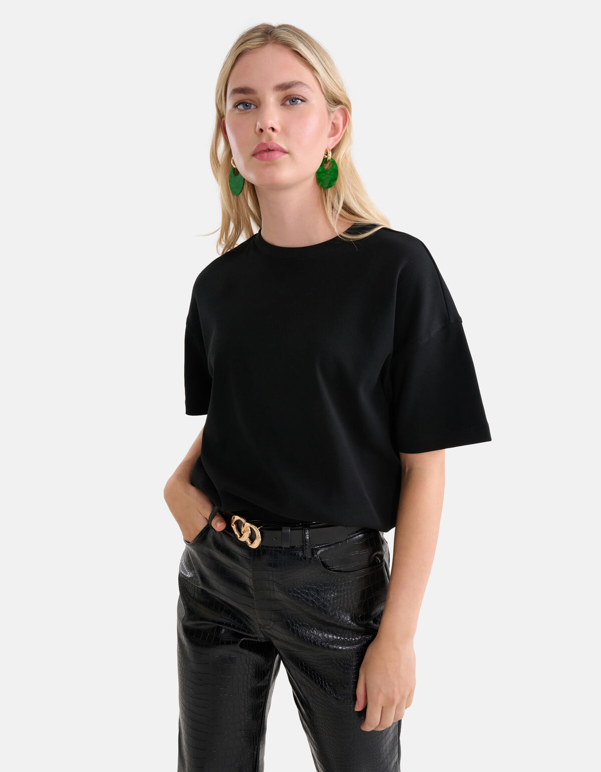 Dubbele Gesp Riem Zwart SHOEBY ACCESSOIRES