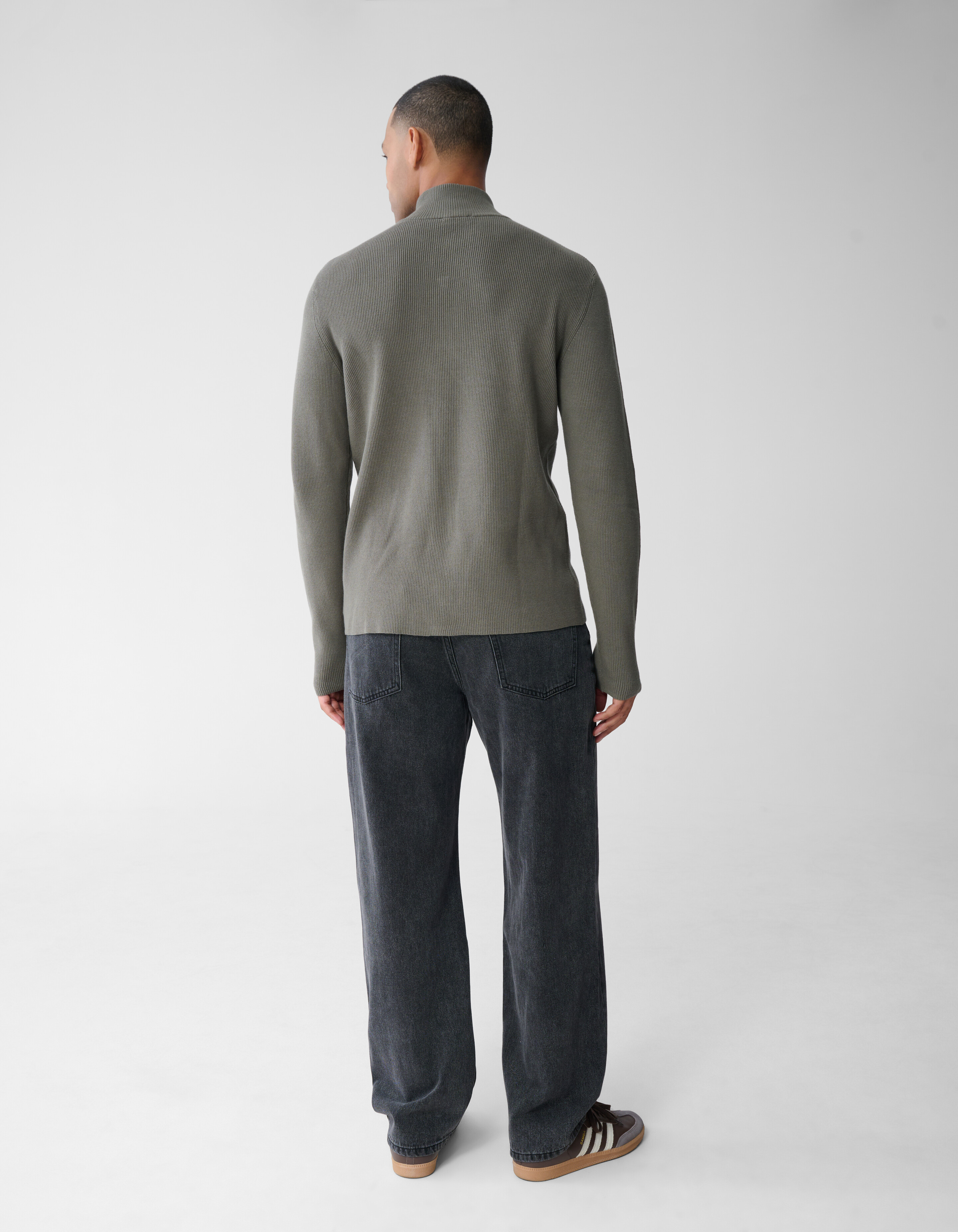 Half Zip Knit Trui Groen SHOEBY MEN