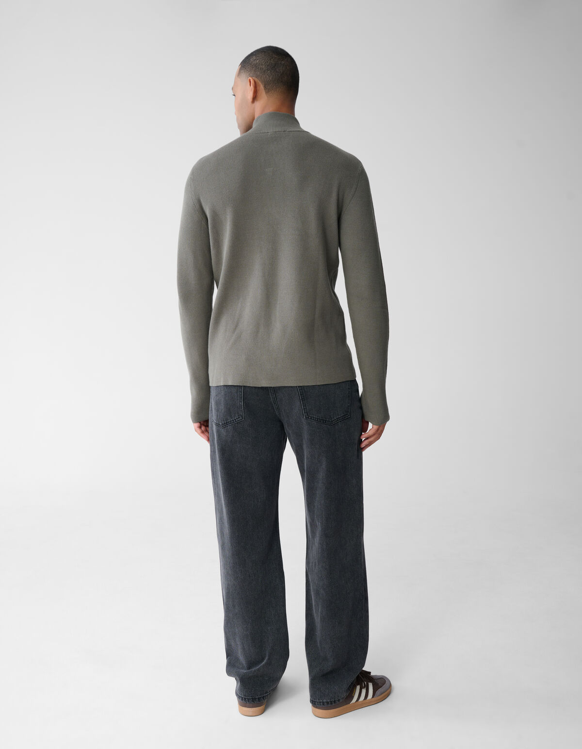 Half Zip Knit Trui Groen SHOEBY MEN