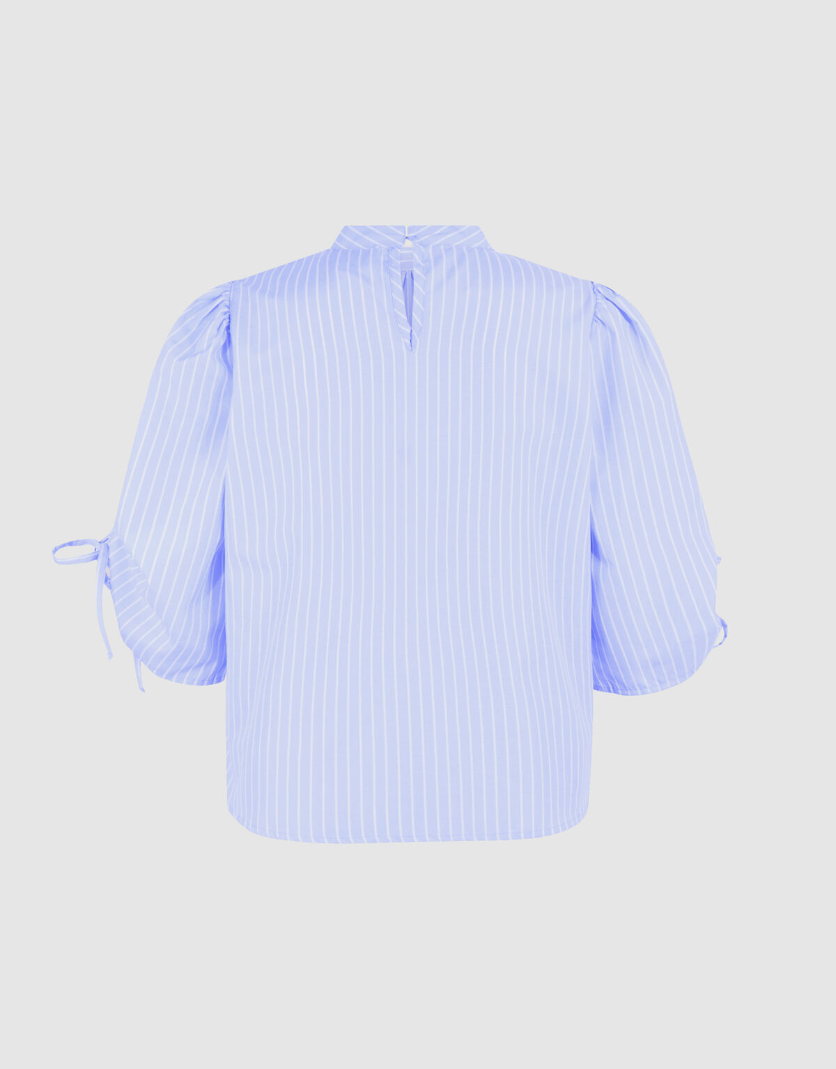Pinstripe Cord Sleeve Blouse Lichtblauw SHOEBY WOMEN