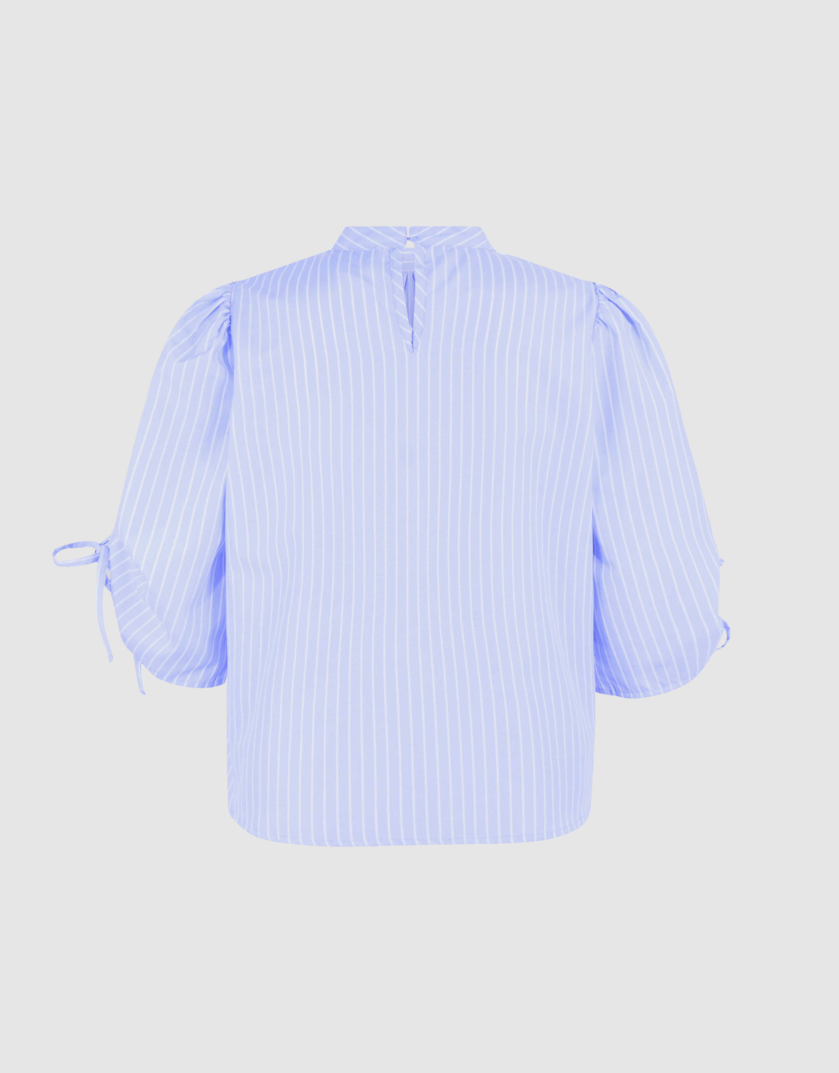 Pinstripe Cord Sleeve Blouse Lichtblauw SHOEBY WOMEN