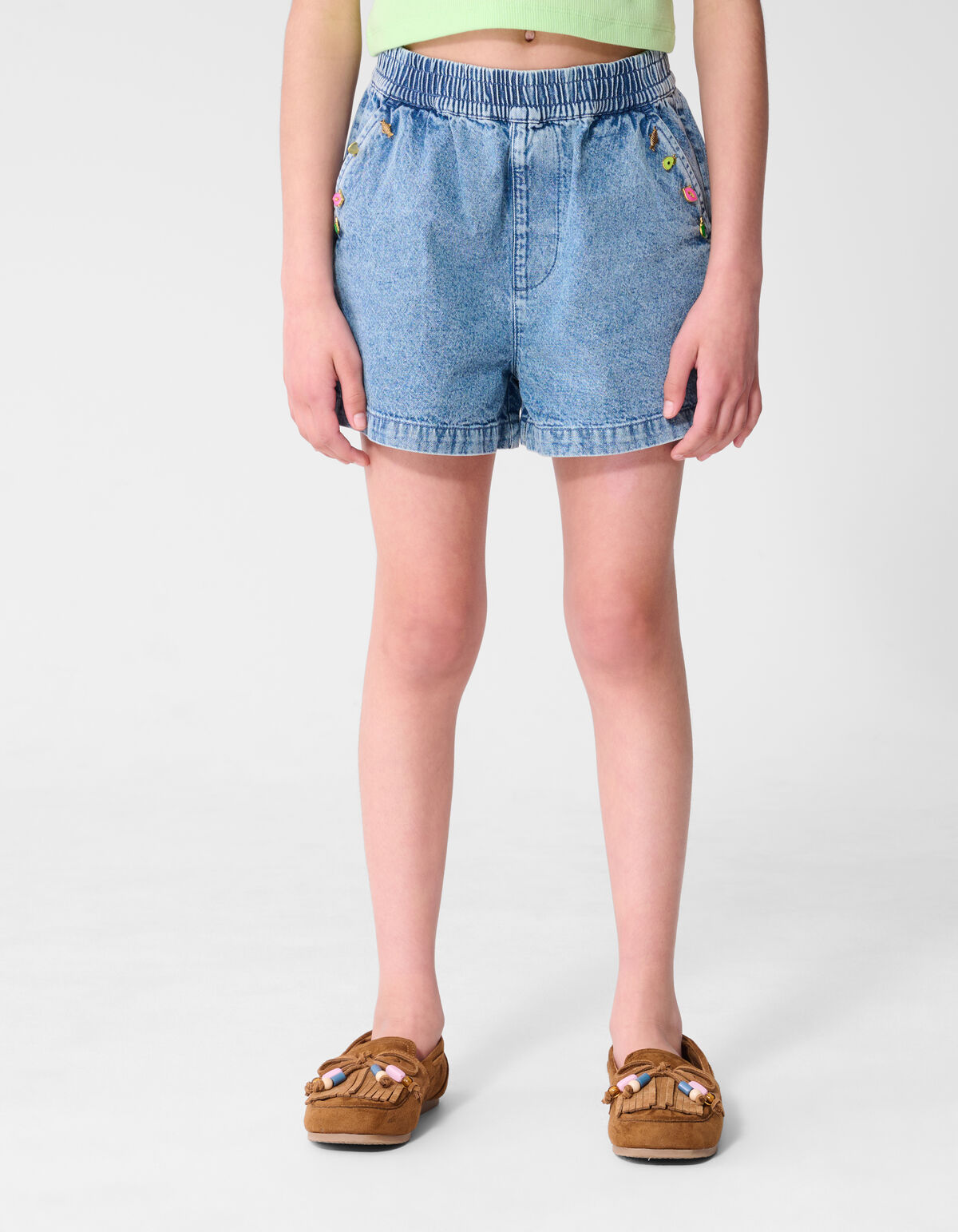 Charm Denim Short Blauw SHOEBY GIRLS