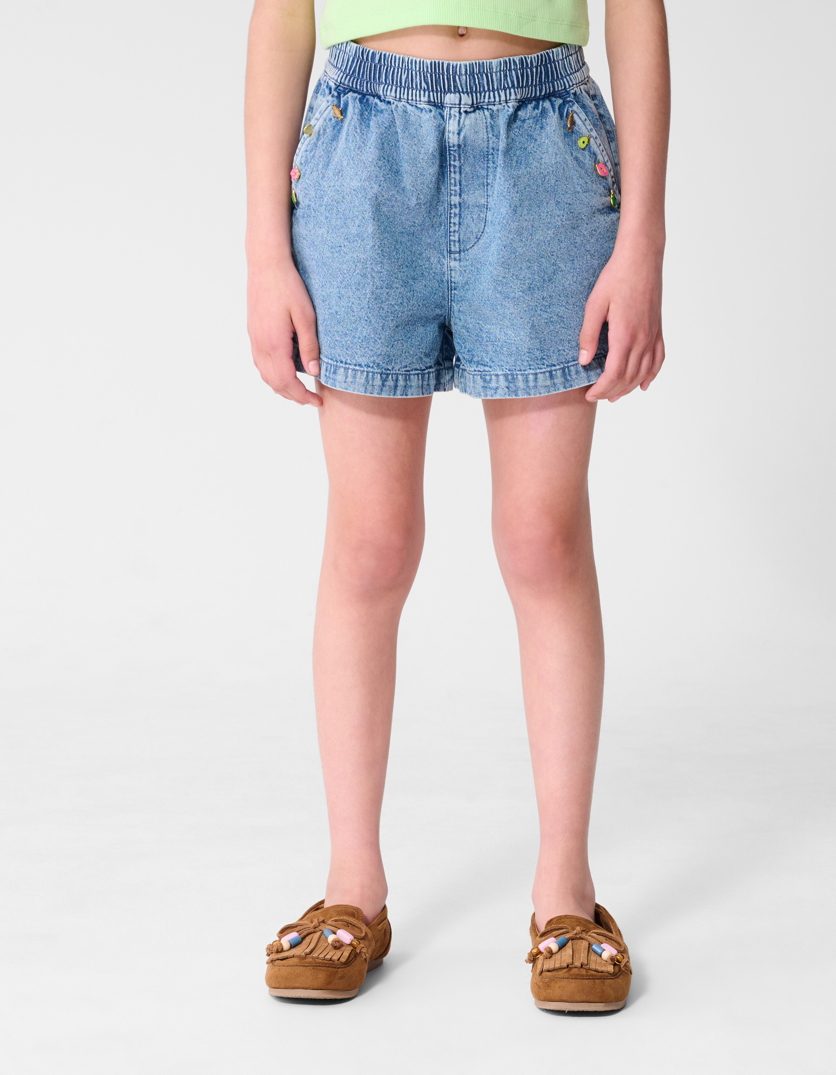 Charm Denim Short Blauw SHOEBY GIRLS