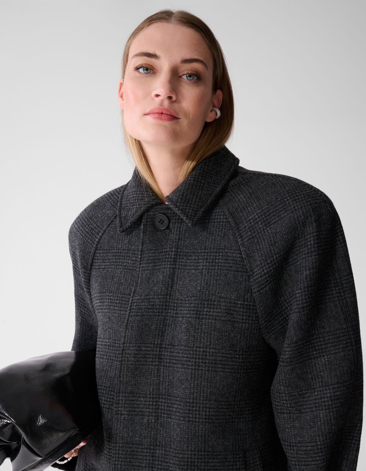 Oversized Ruiten Jas Donkergrijs SHOEBY WOMEN