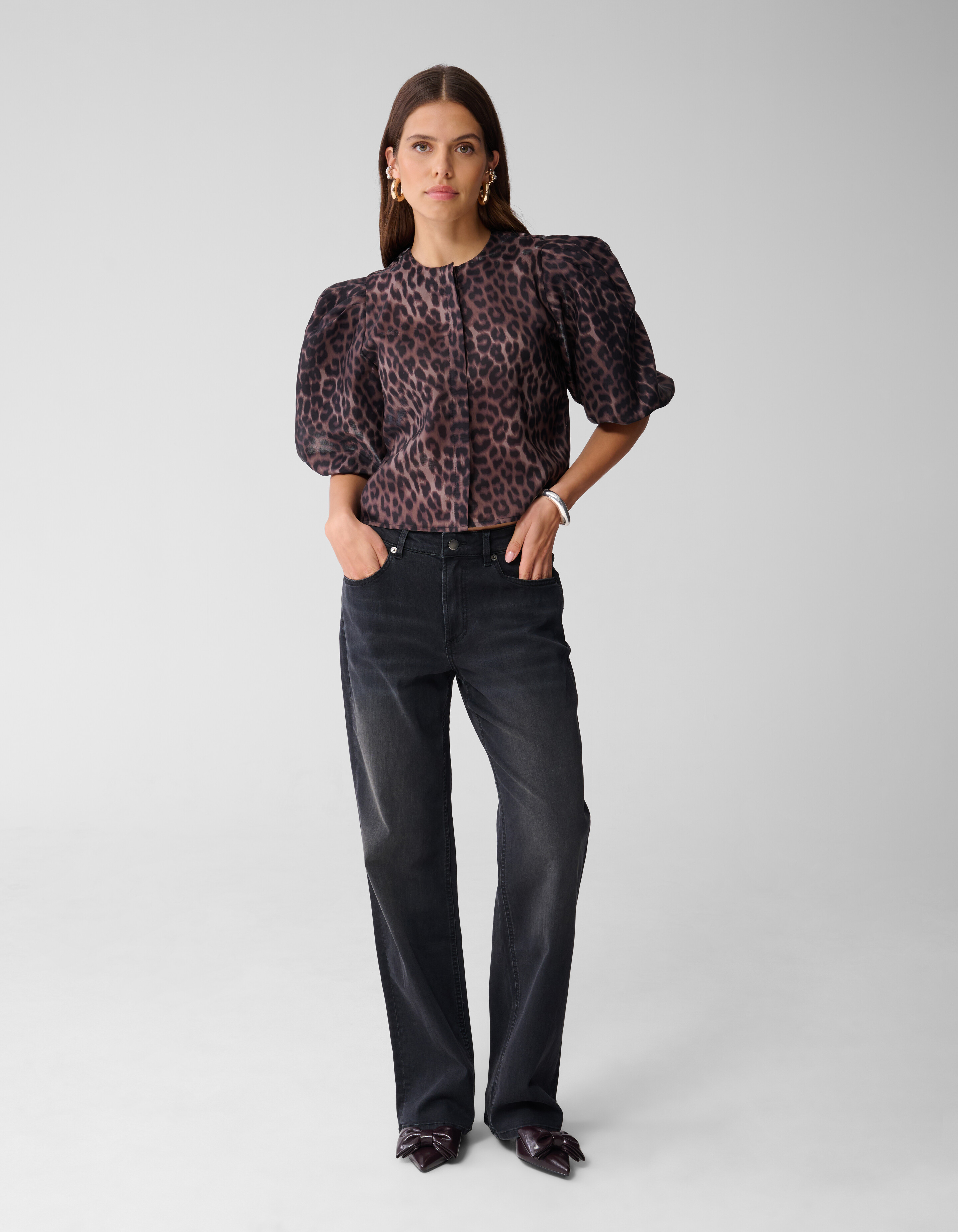 Straight Fit Jeans Extra Lang Donkergrijs SHOEBY WOMEN