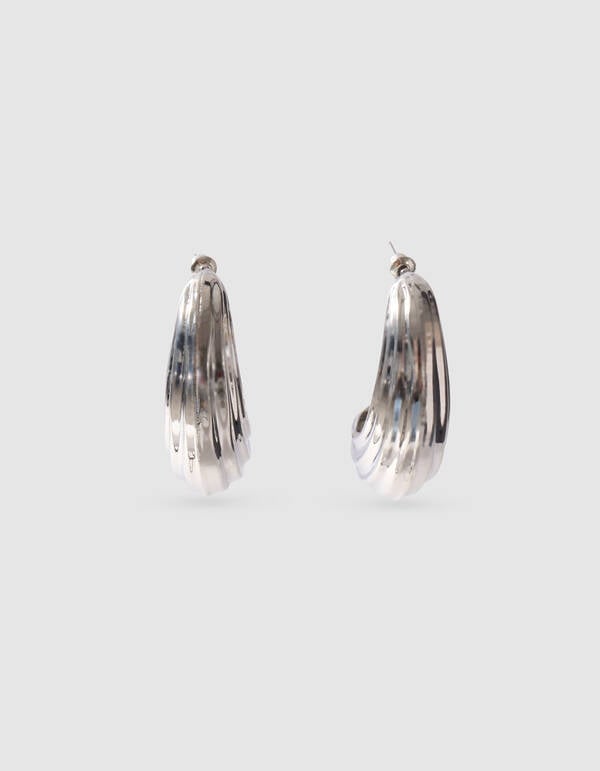 Structuur Oorbellen Zilver SHOEBY ACCESSOIRES