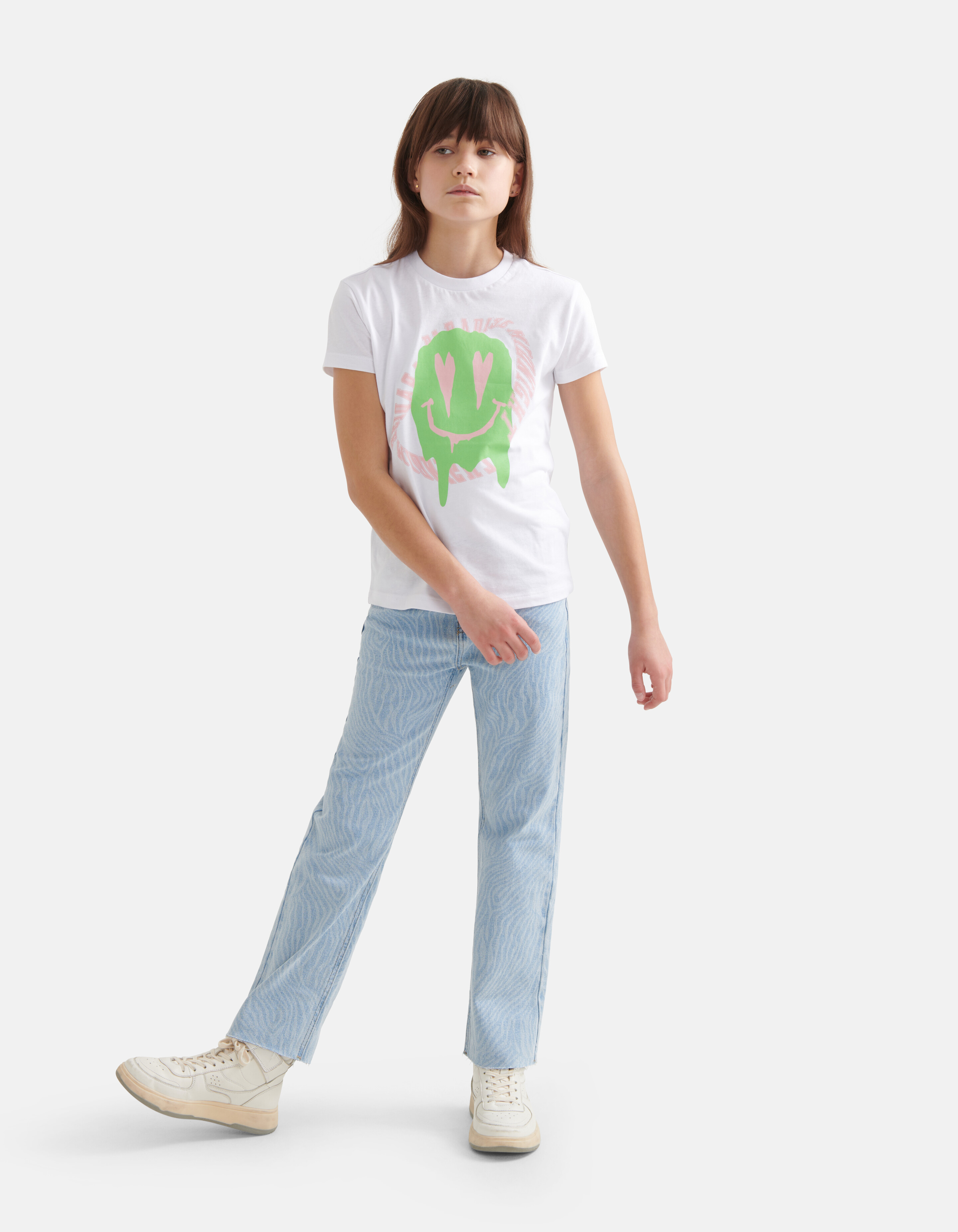 Loose Fit T-shirt Wit SHOEBY GIRLS