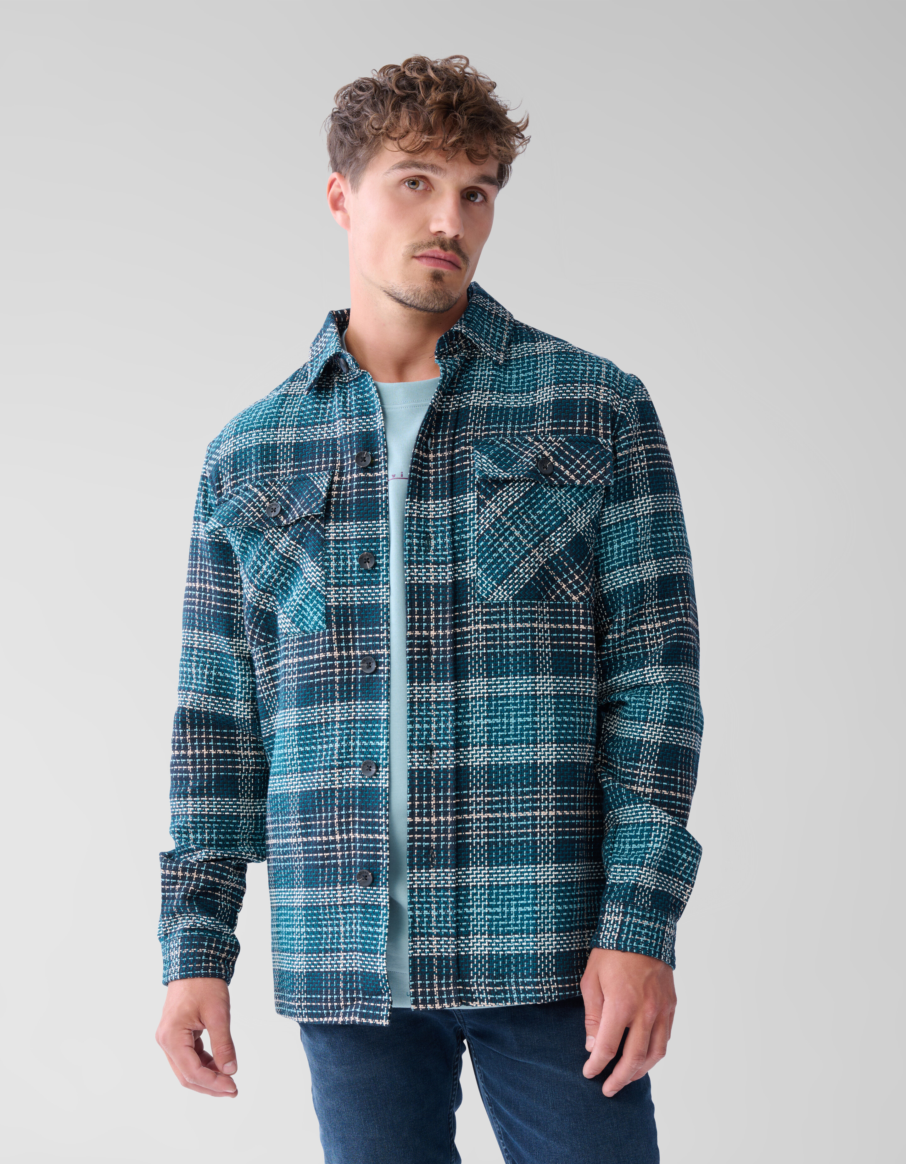 Heavy Ruiten Overshirt Groen SHOEBY MEN