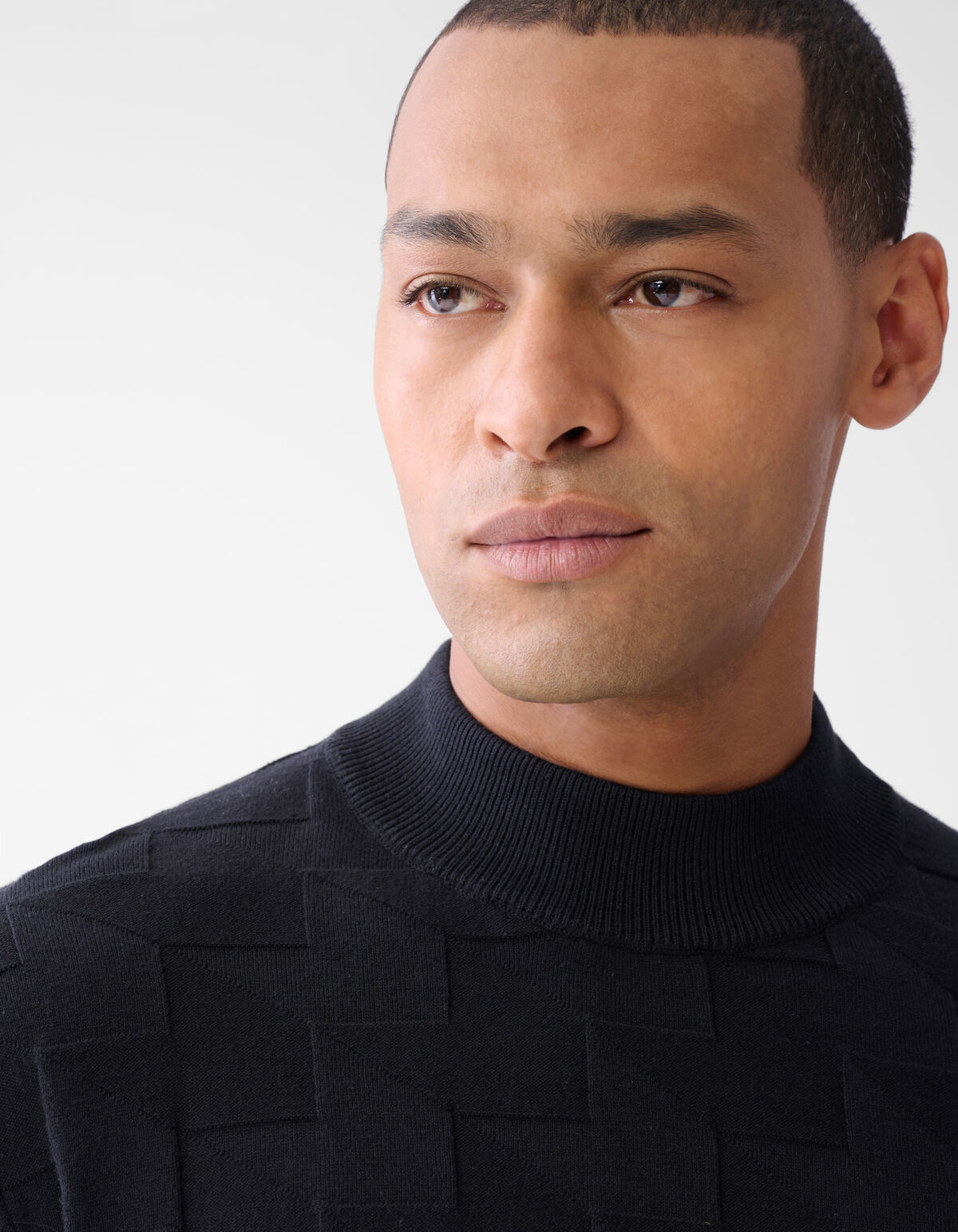 Pied De Poule Trui Zwart SHOEBY MEN