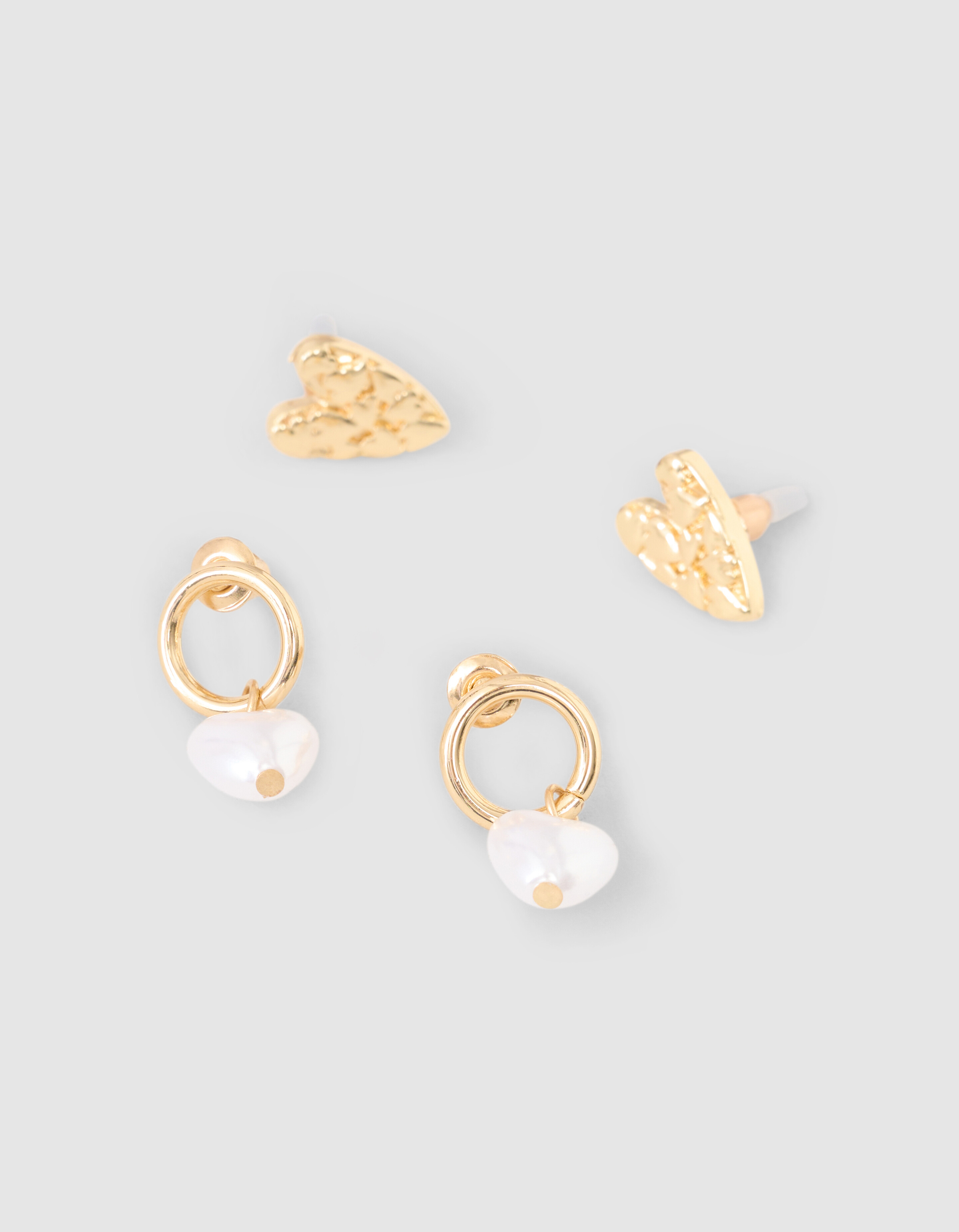 Heart Oorbellen Set Goud SHOEBY ACCESSOIRES